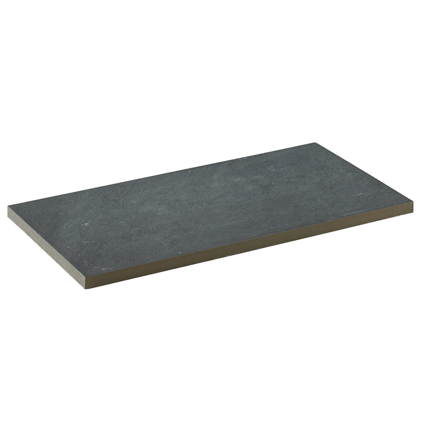 casafino Keramik PLUS Terrassenplatte Serie Stein, Anthrazitschwarz-nuanciert, 80 x 40 x 3 cm