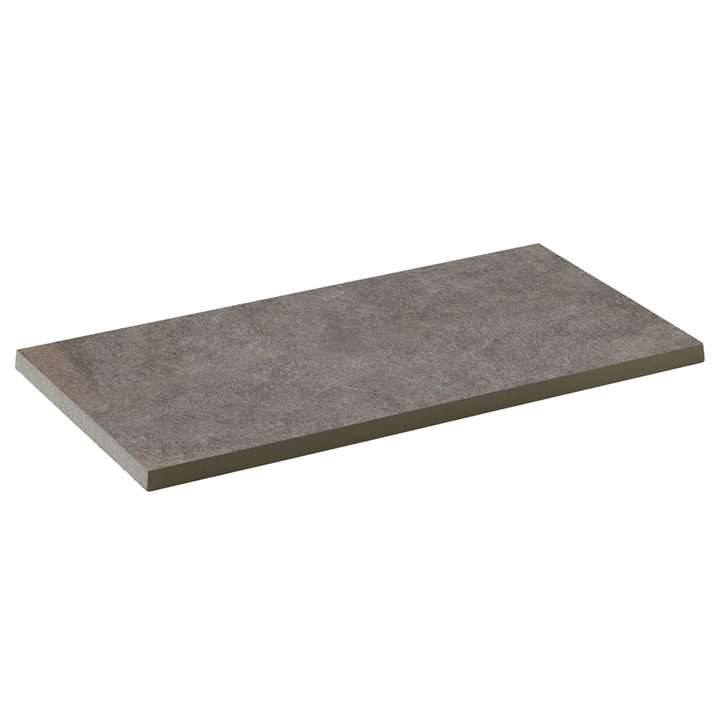 casafino Keramik PLUS Terrassenplatte Serie Stein, graubraun-marmoriert, 80 x 40 x 3 cm