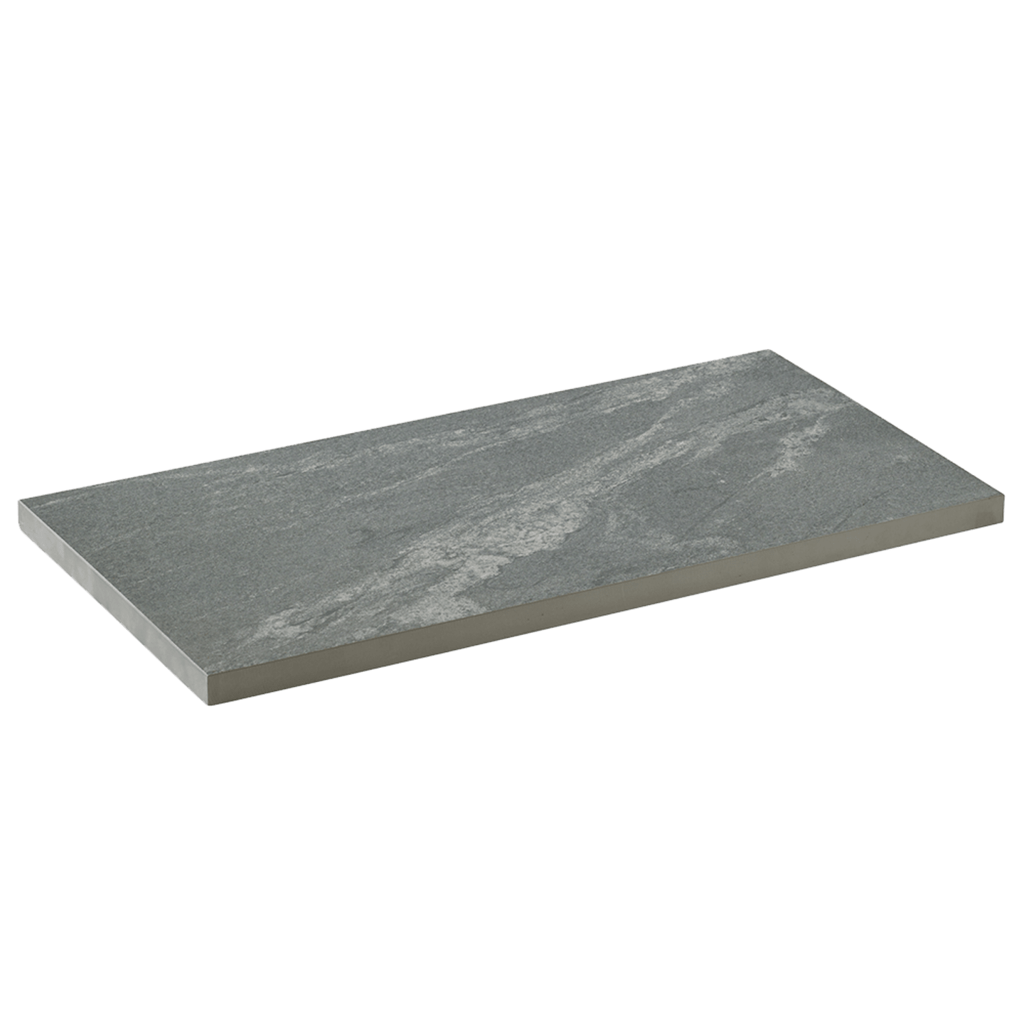 casafino Keramik PLUS Terrassenplatte Serie Stein, Gneis schwarz, 80 x 40 x 3 cm