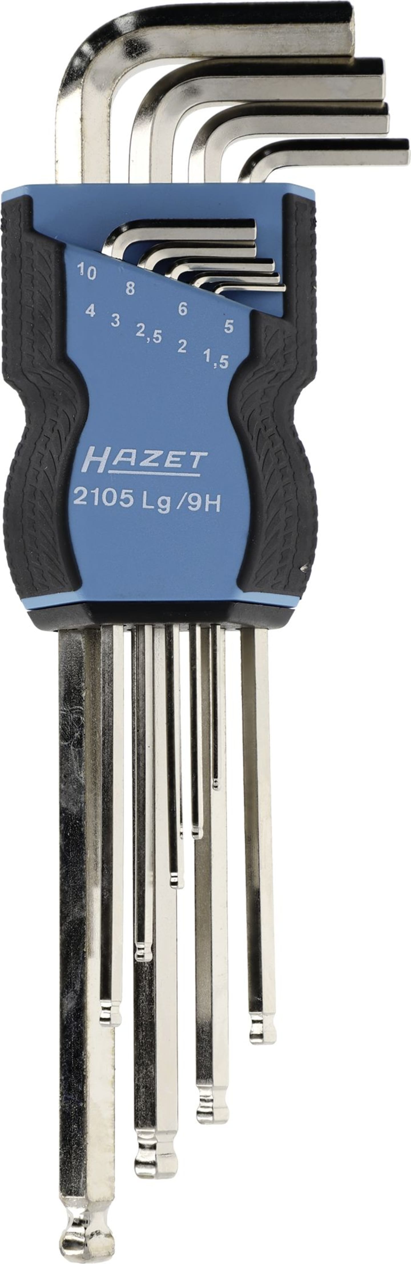 Hazet® Winkelschraubendrehersatz Innensechskant mit Kugelkopf, 9-teilig mit Halter, 2105LG/9H