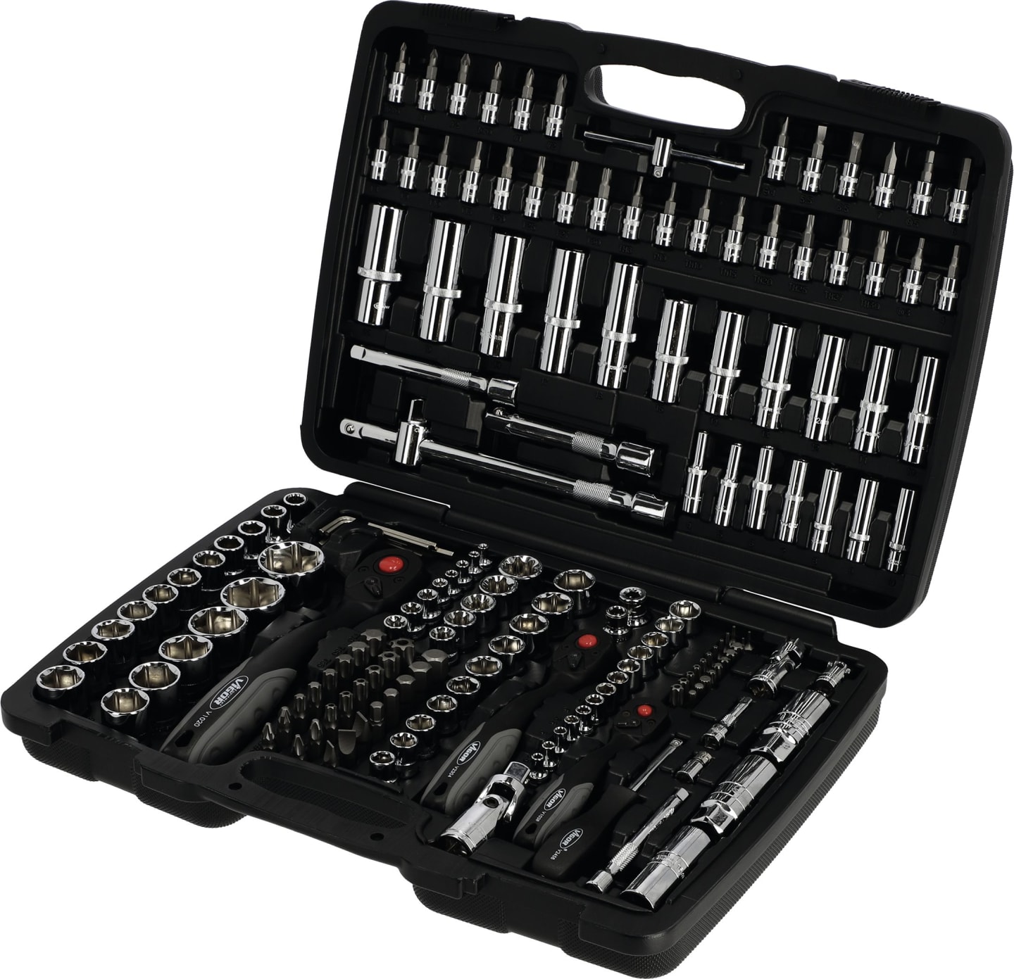 Vigor® Steckschlüsselsatz 1/4 "; 3/8 "; 1/2 " 172-teilig, V2461
