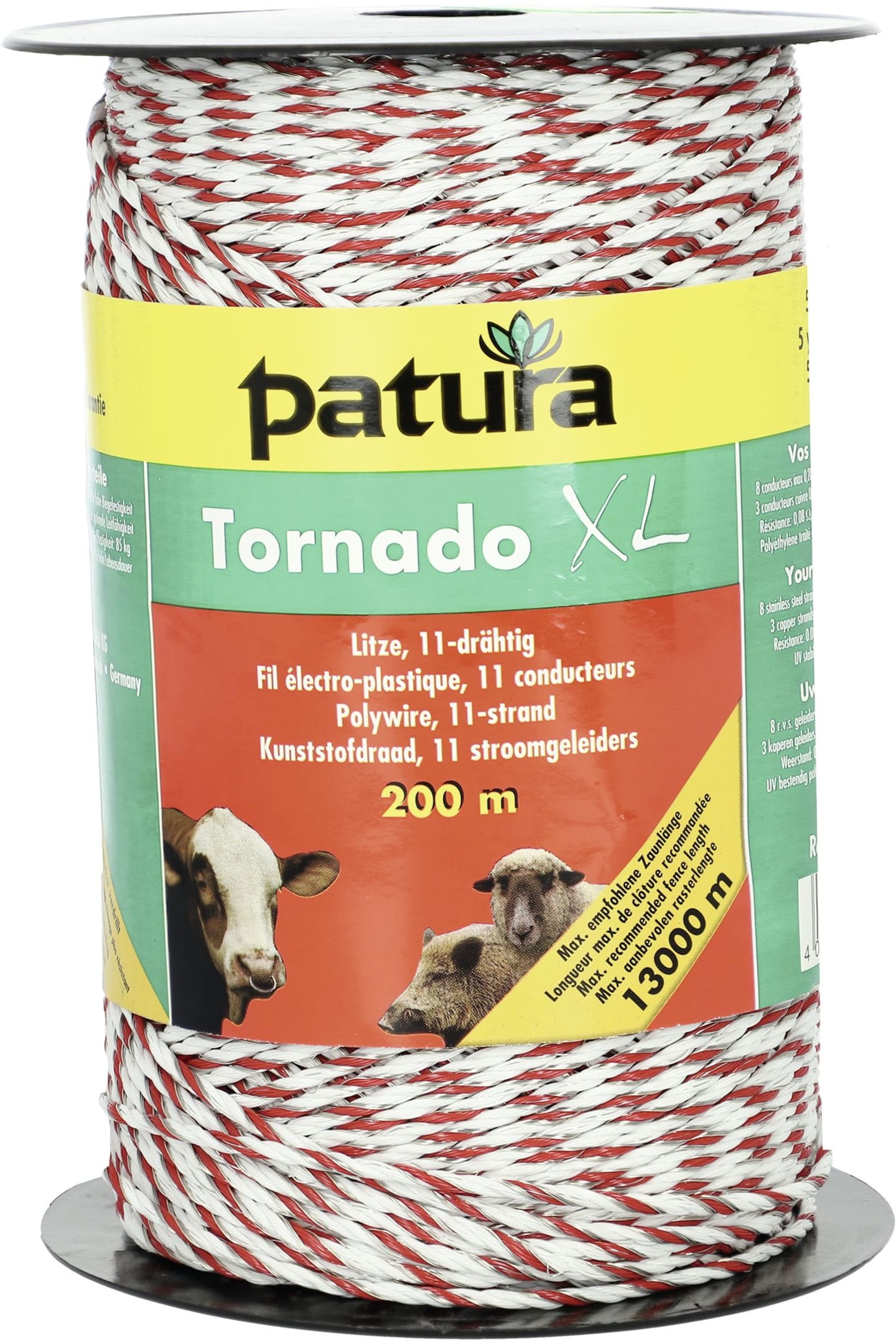 Patura Litze "Tornado XL" rot; weiß