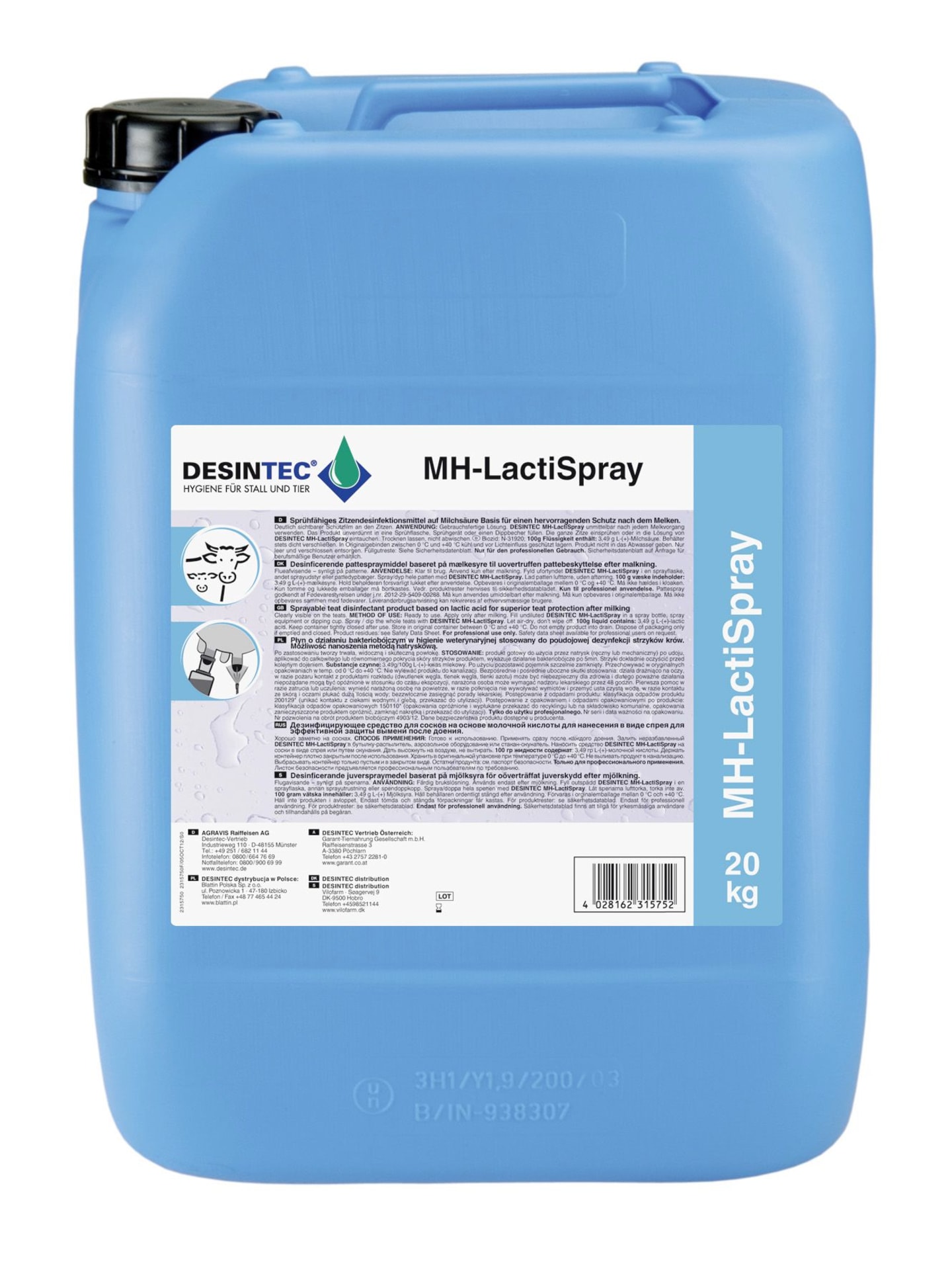 DESINTEC® MH-LactiSpray 20 kg Kanister
