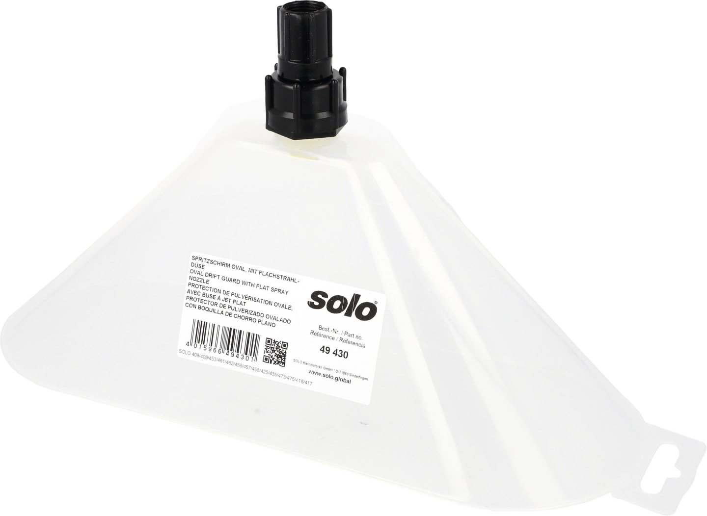 Solo® Sprühschirm 320 x 110 mm, mit Flachstrahldüse, für Spritze 200, 400, 49430