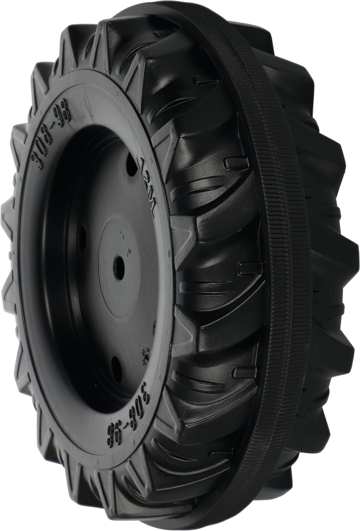Rolly Toys® Hinterrad 308 x 98 - 12 mm-Achse mit Laufreifen, für Hinterachse mit Vierkantmitnehmer, 599 003 000 80