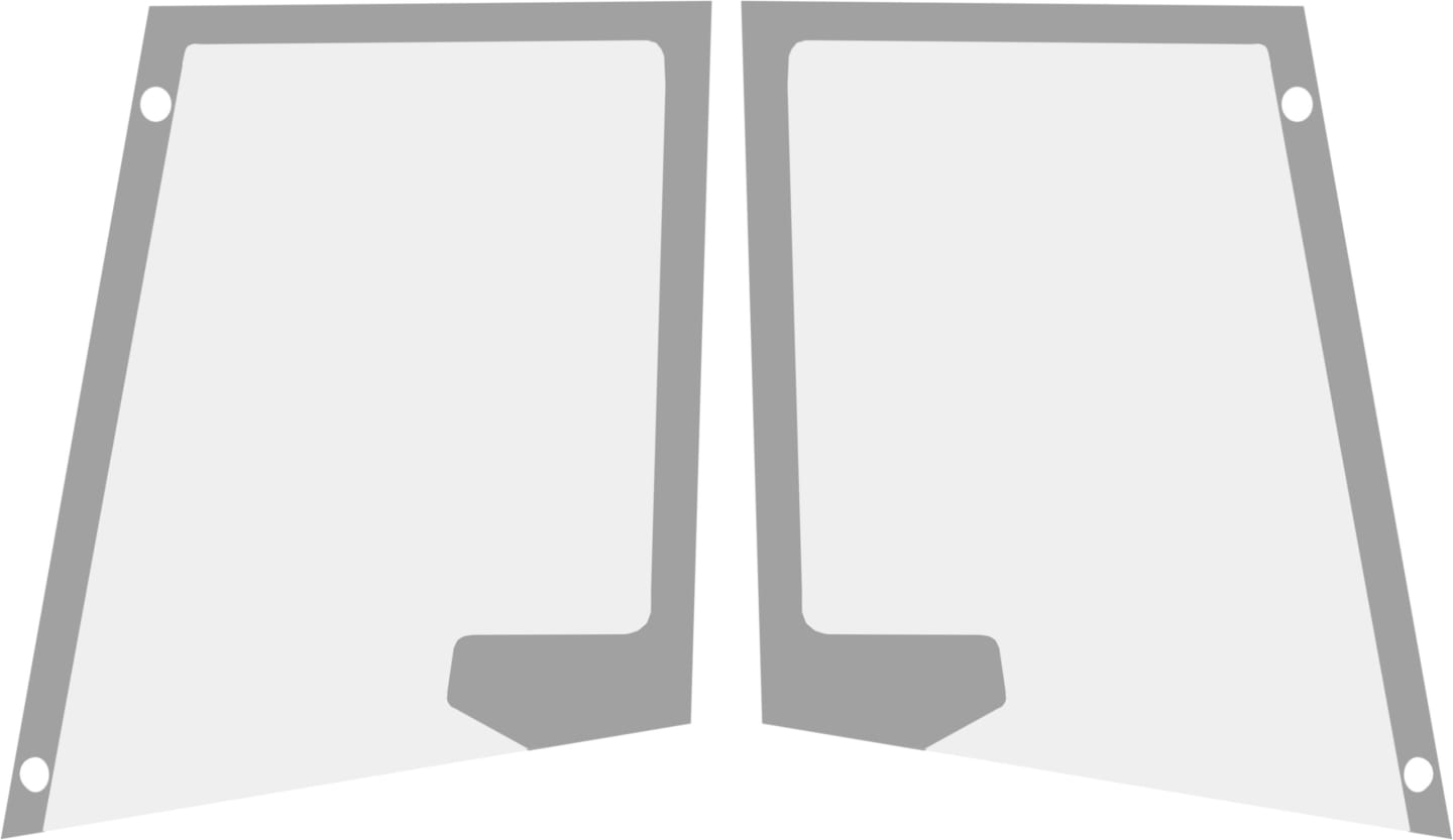 Fendt Türscheibe oben links/rechts, für Xylon 520, 522, 524