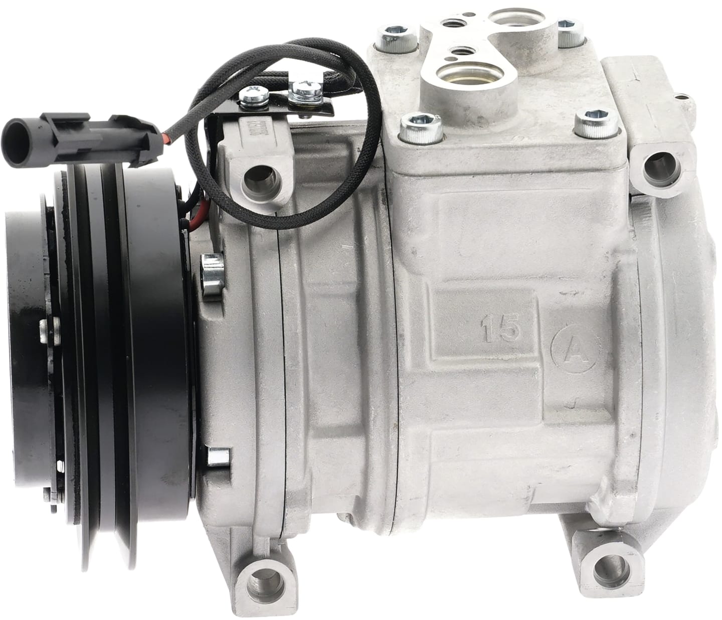 Klimakompressor 12 V mit Riemenscheibe Ø 133 mm, 1 Rippen, für Fendt, Renault Agriculture, 851745N