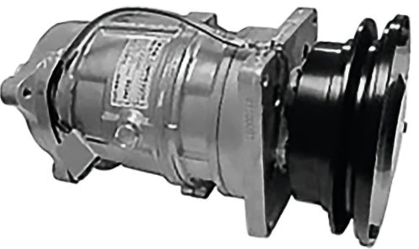 Klimakompressor 12 V mit Riemenscheibe Ø 139 mm, 1 Rippen, für Fendt, John Deere, Massey Ferguson, 851753N