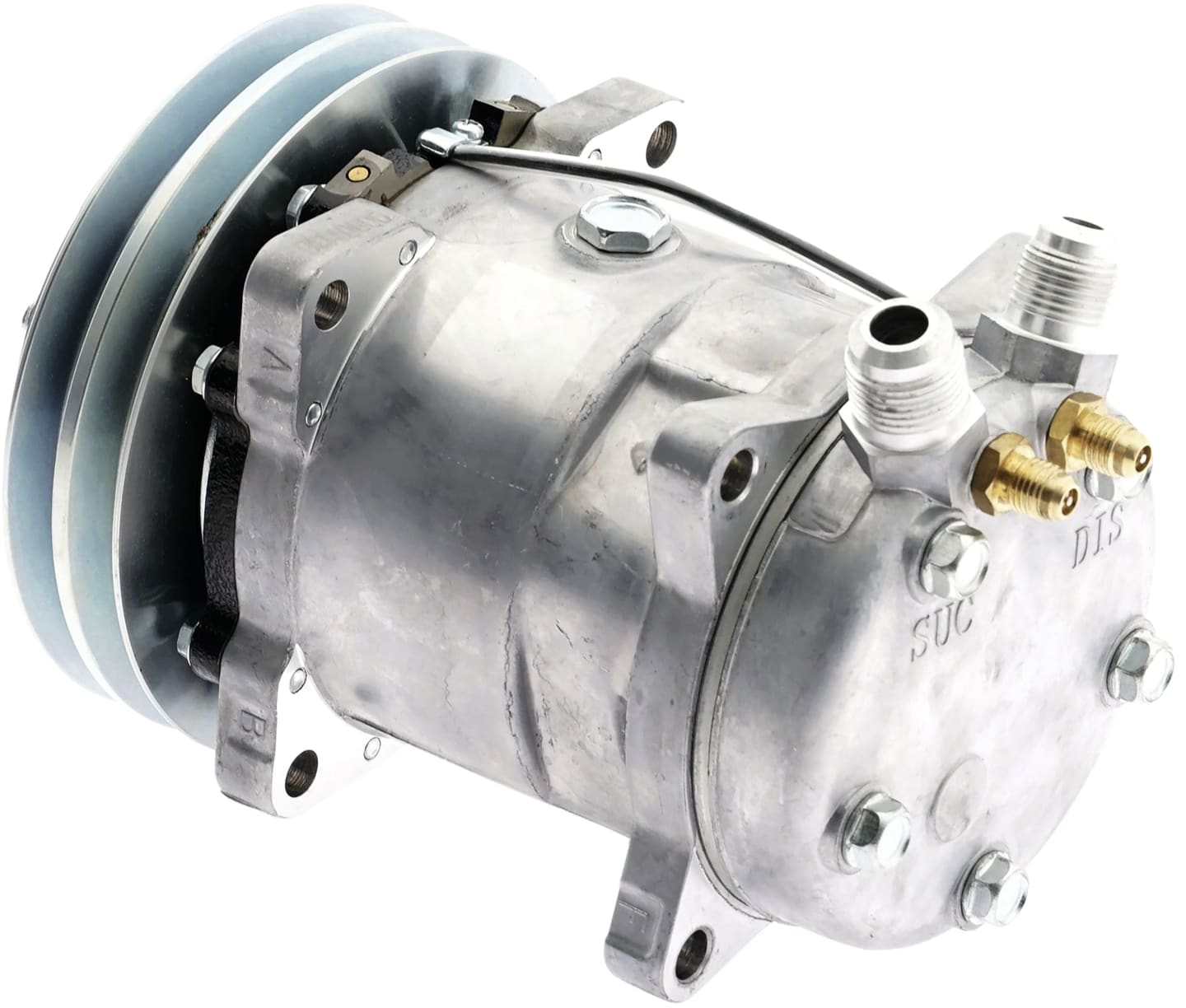 Klimakompressor 12 V mit Riemenscheibe Ø 152 mm, 2 Rippen, für Traktor Deutz-Fahr, 850893N