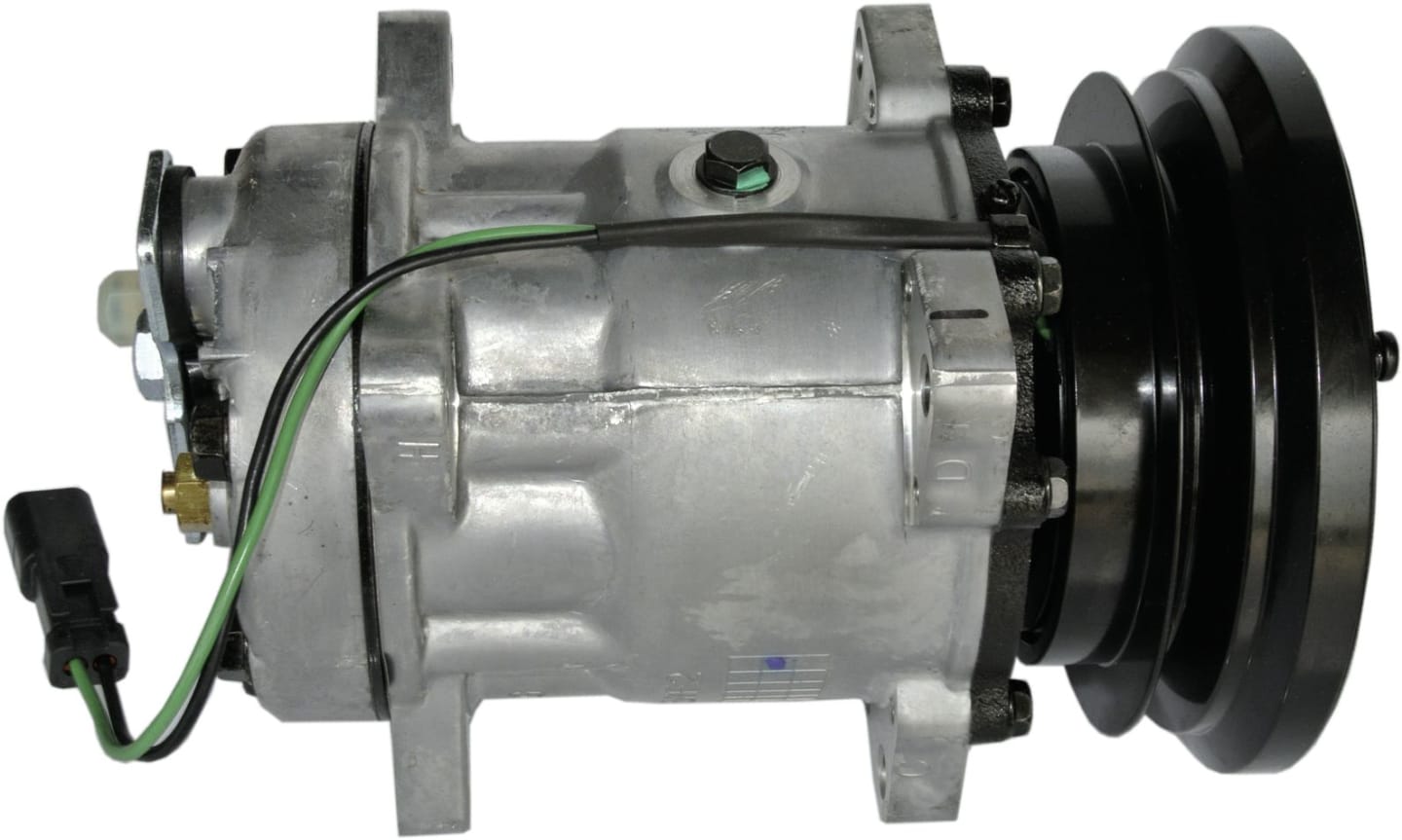 Klimakompressor 24 V mit Riemenscheibe Ø 138 mm, 1 Rippen, für Caterpillar, 851736N