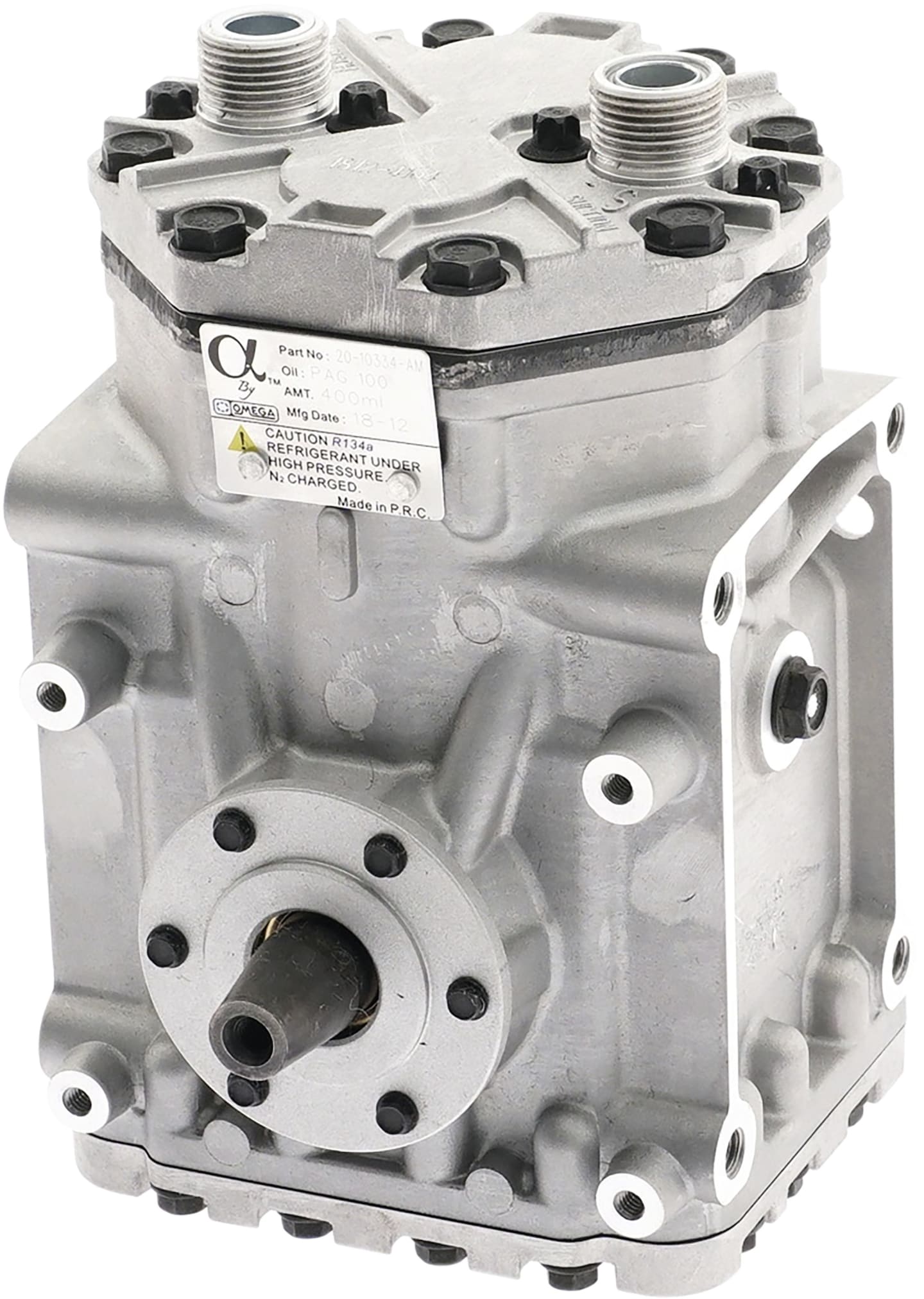 Klimakompressor 12 V ohne Riemenscheibe, für Case Construction, Case IH, Claas, Ford New Holland, John Deere, Massey Ferguson, 850422N