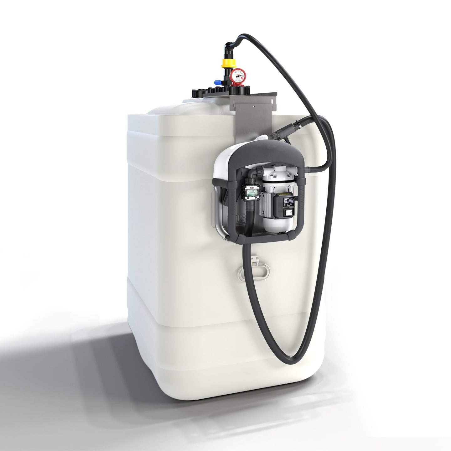 Roth GetBlue Basic Tank 1000 l Adblue®Tank mit Pumpe, 6m Druckschlauch, 1,5m Saugschlauch, automatischer Zapfpistole, Tankmaße (LxBxH in mm): 1.430x745x1.370 (ohne Zählwerk) 1115011435