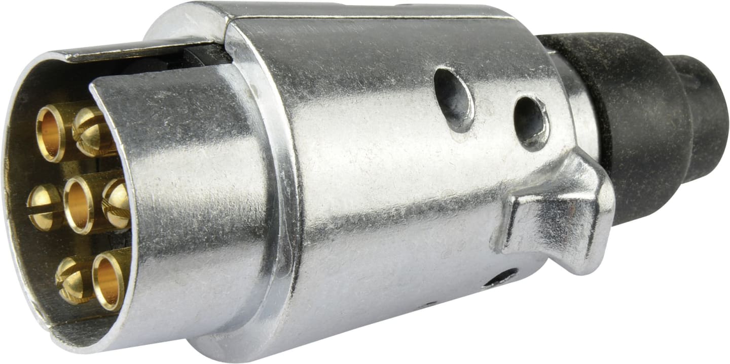 Herth + Buss Stecker 6 – 12 V, 7-polig, Schraubanschluss, Aluminium, 51 305 520