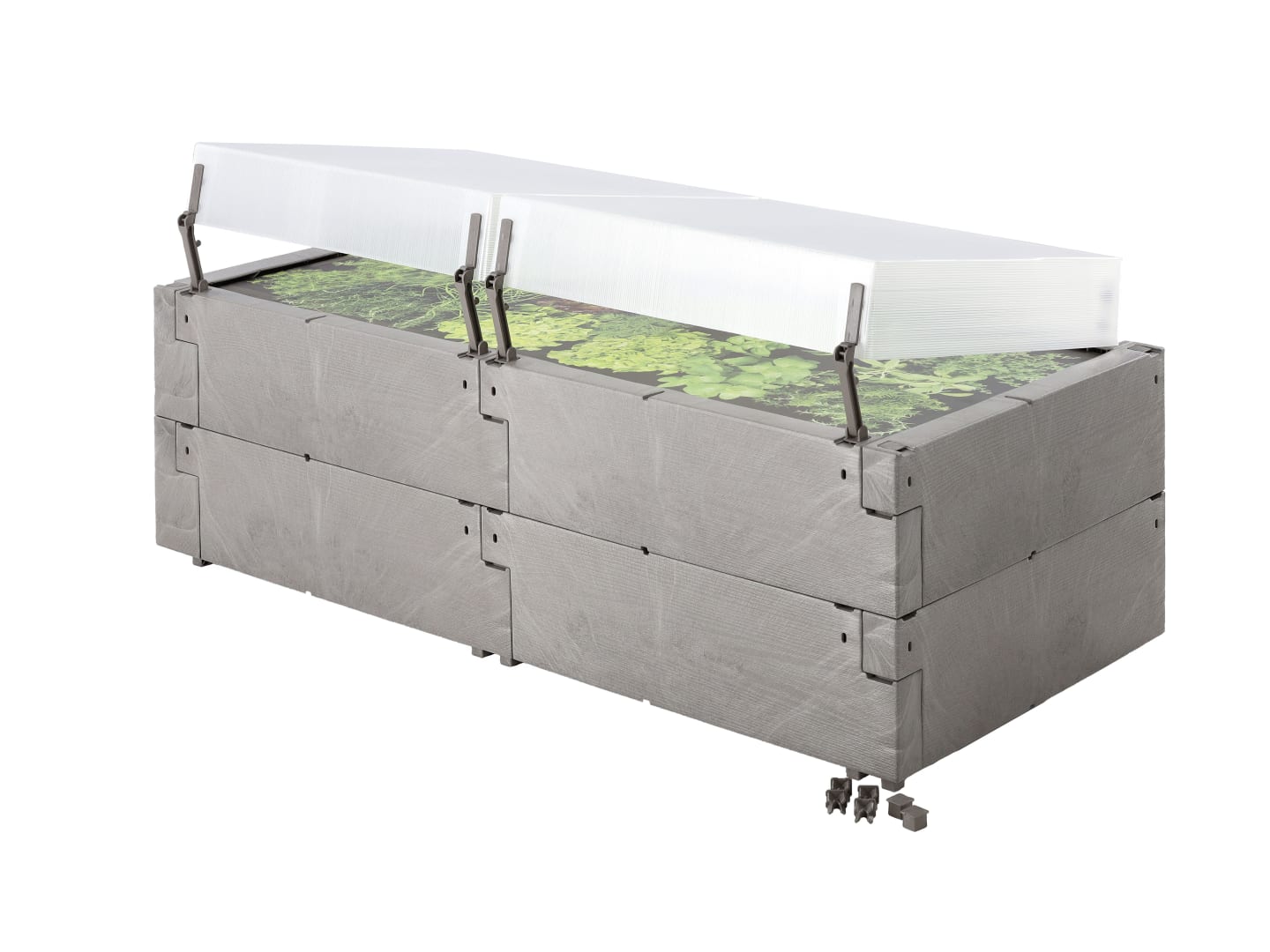 JUWEL Hochbeet "Timber Anzucht-Set 2 in 1" 130 x 52 x 60 cm für die frühe Pflanzsaison, 20474