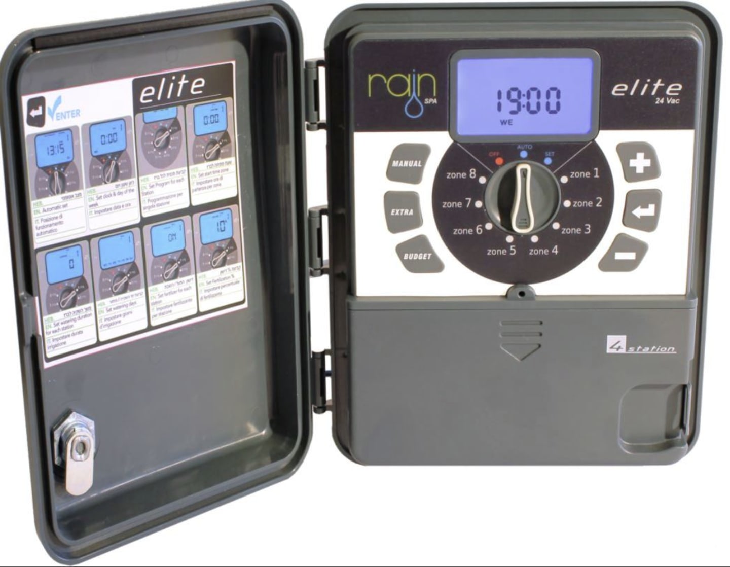 NETAFIM™ Bewässerungssteuerung "Rain I-Dial" 8 Stationen, zur Steuerung/Überwachung, 200-4083810