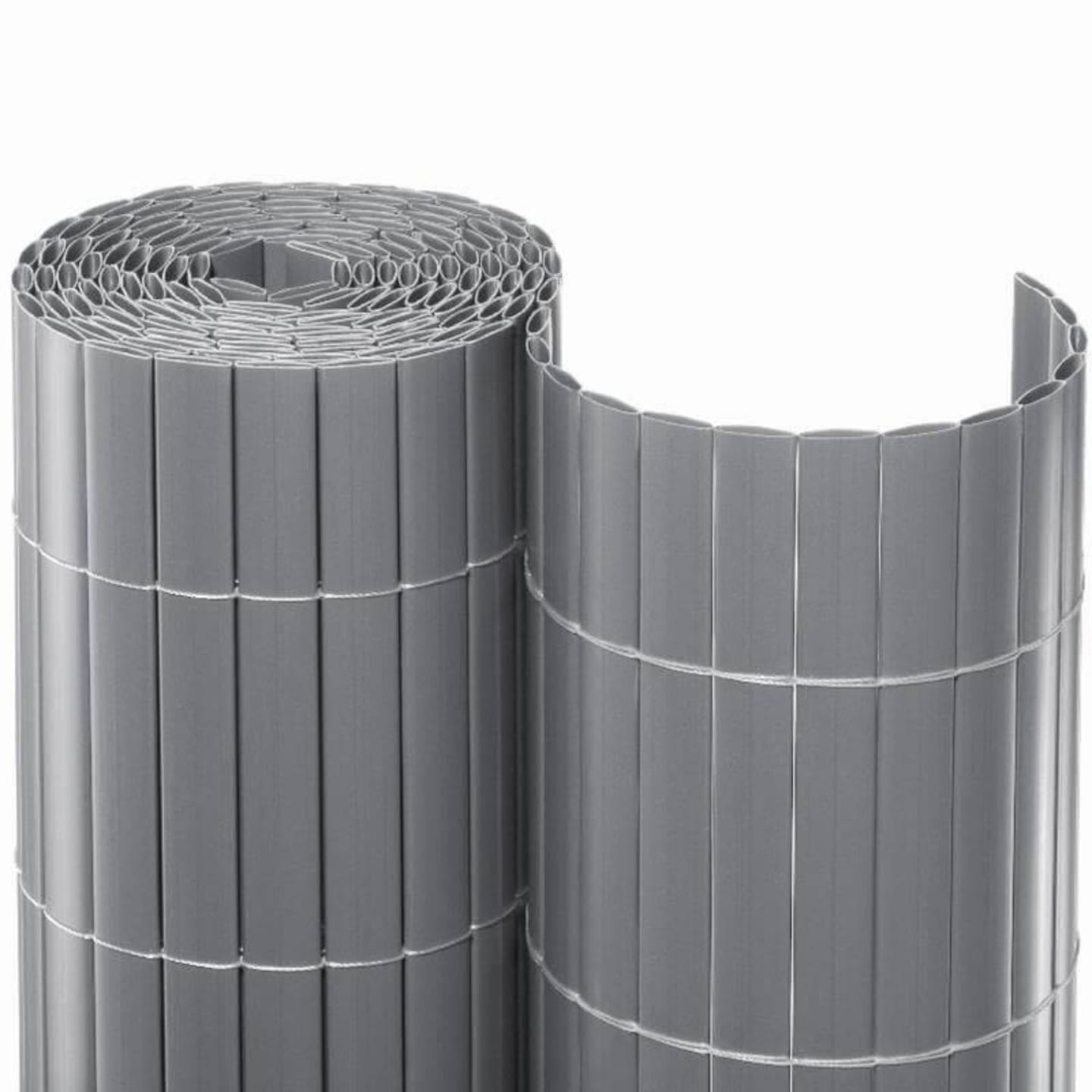 NOOR Sichtschutzmatte PVC silber 1,2 x 3 m Sichtschutz Kunststoff
