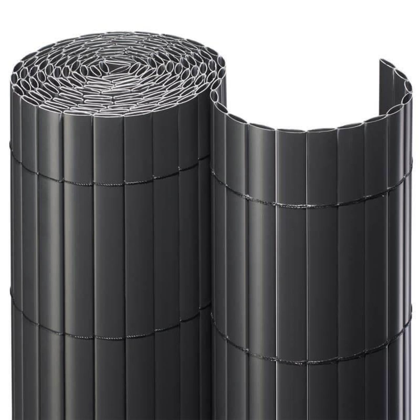 NOOR Sichtschutzmatte PVC anthrazit 1,2 x 3 m Sichtschutz Kunststoff