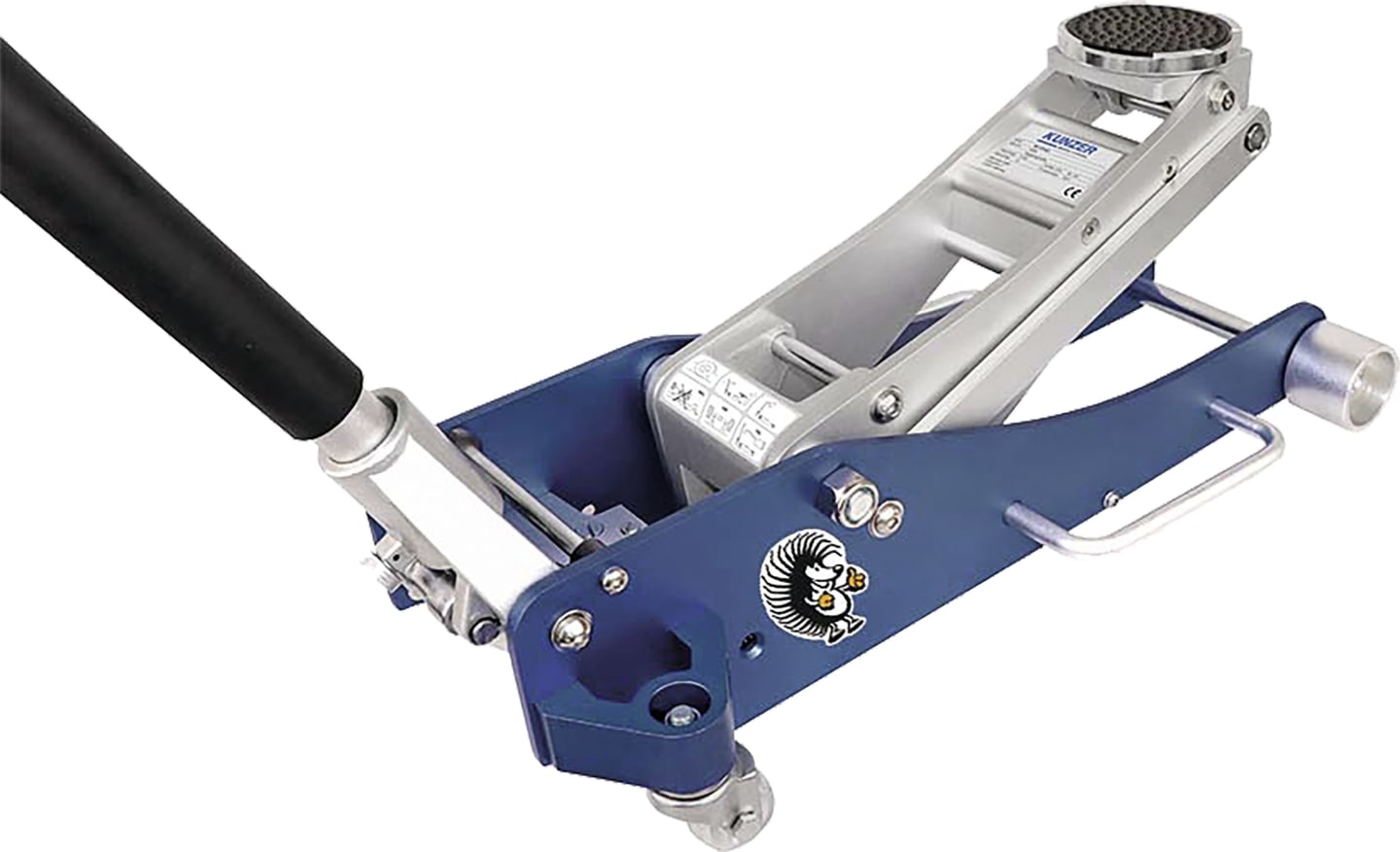 KUNZER Rangierwagenheber 2 t, hydraulisch, für Fahrzeuge mit einer Bodenfreiheit ab 83 mm, WK 1019 ALU