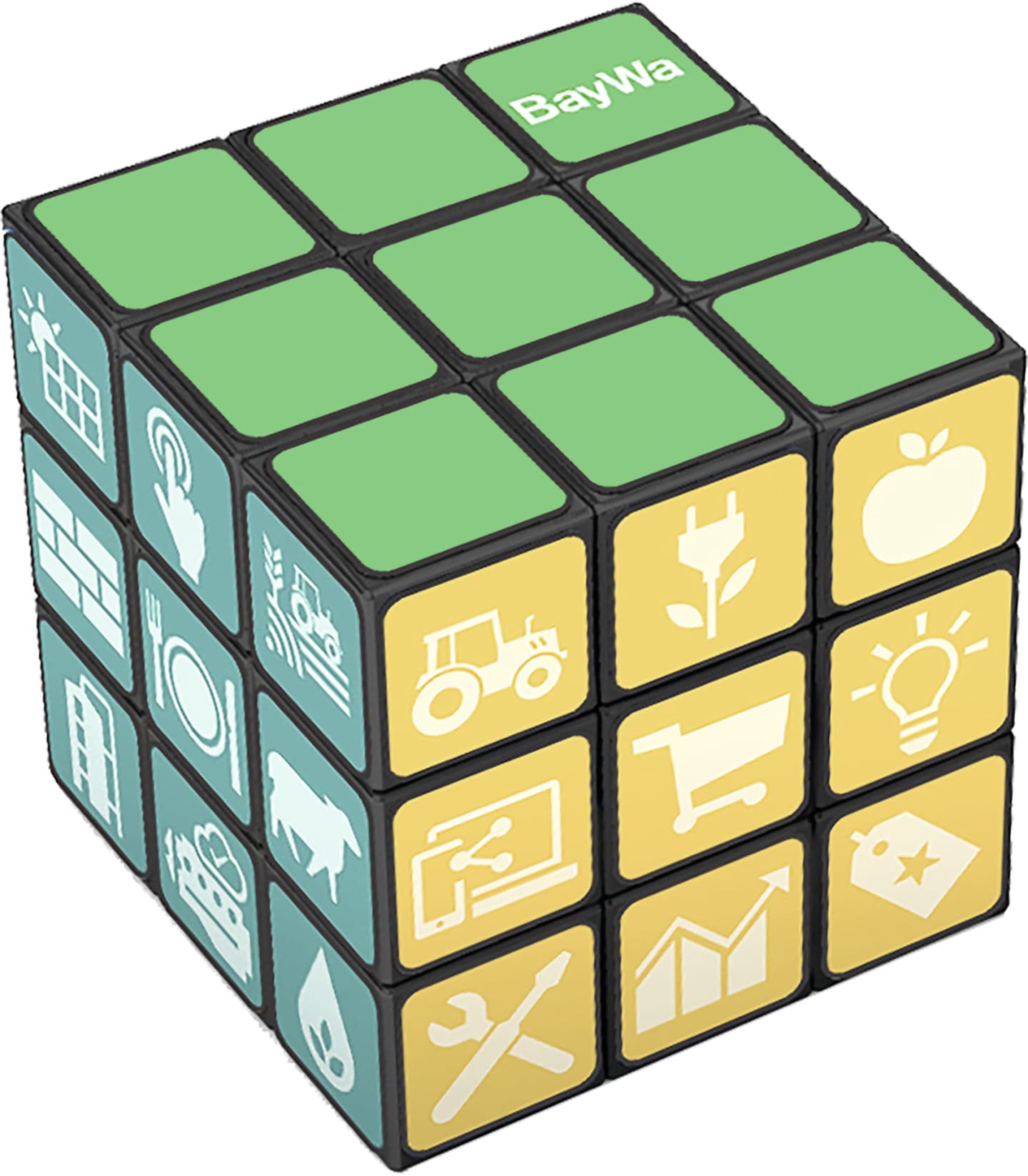 BayWa Zauberwürfel von Rubik's 3x3 für Kinder und Erwachsene