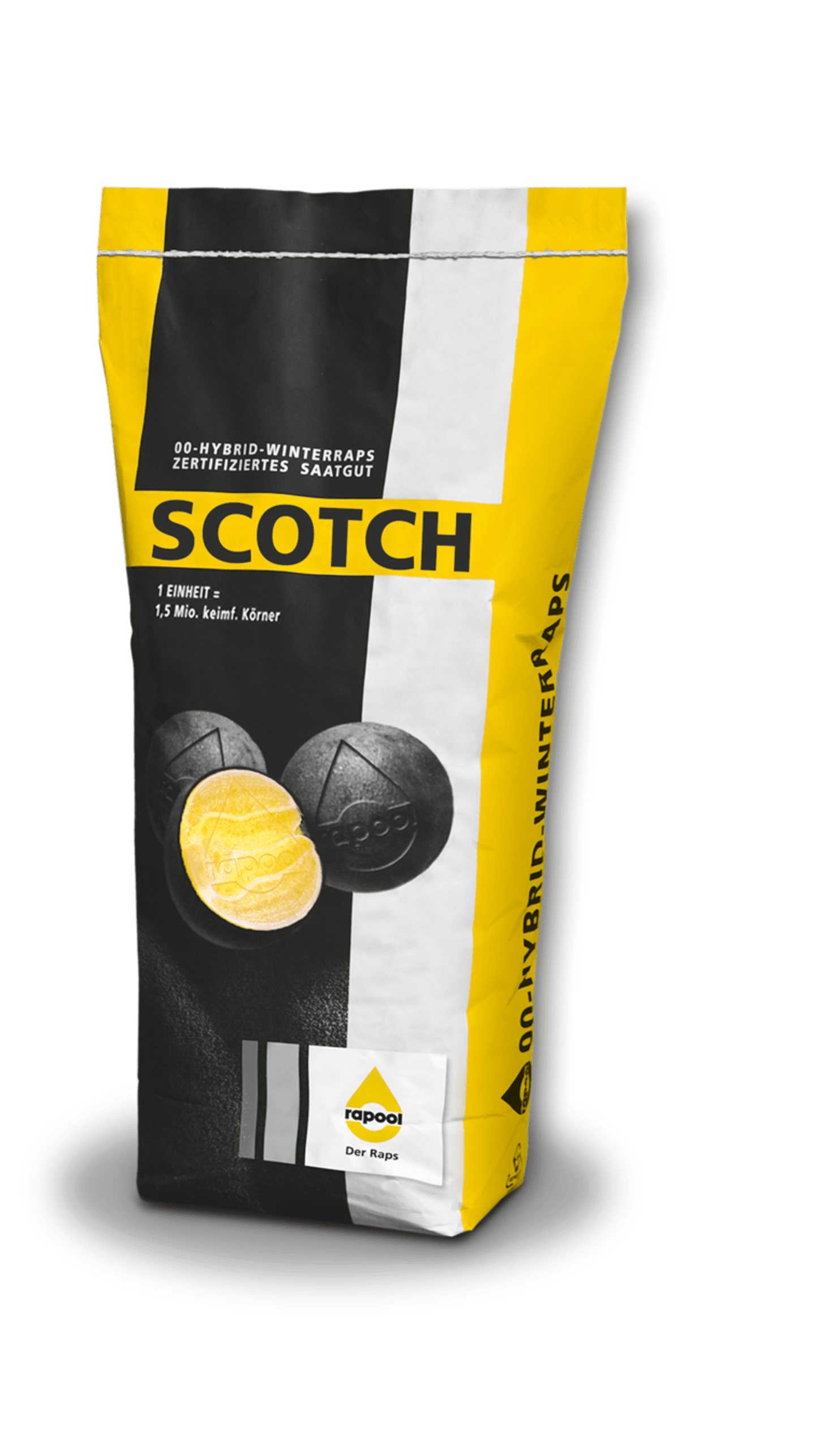 Winterraps Saatgut Rapool SCOTCH Scenic Gold + Wurzel Plus + Lumiposa 1.5 Mio. Körner/EH