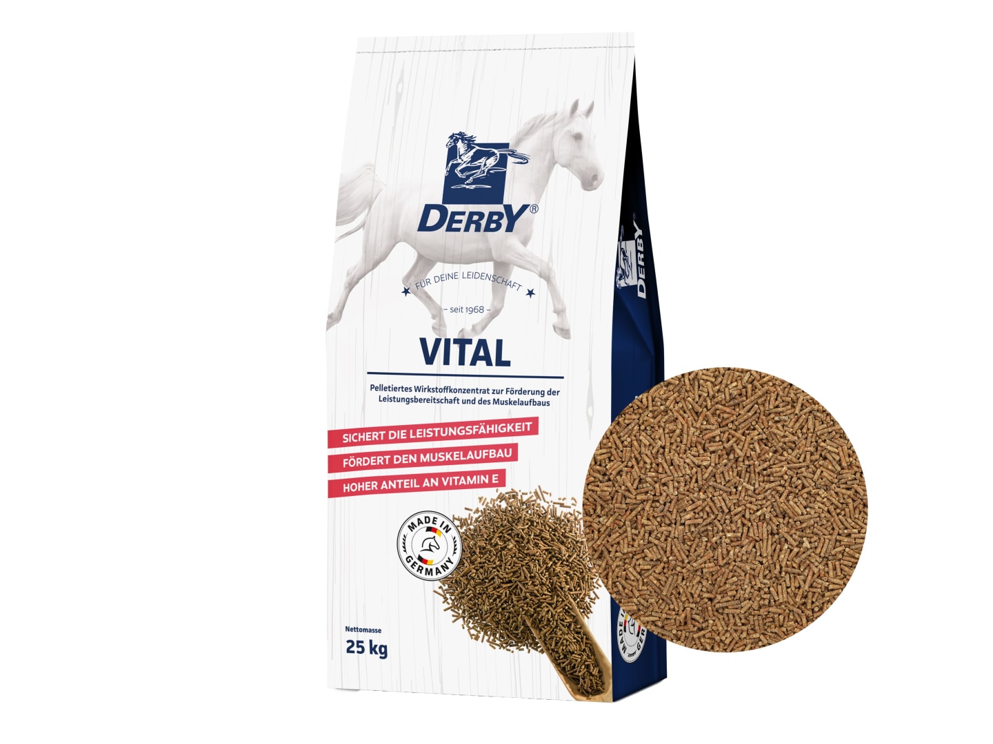 DERBY® Vital zur Aufwertung der Ration von Sport- und Zuchtpferden