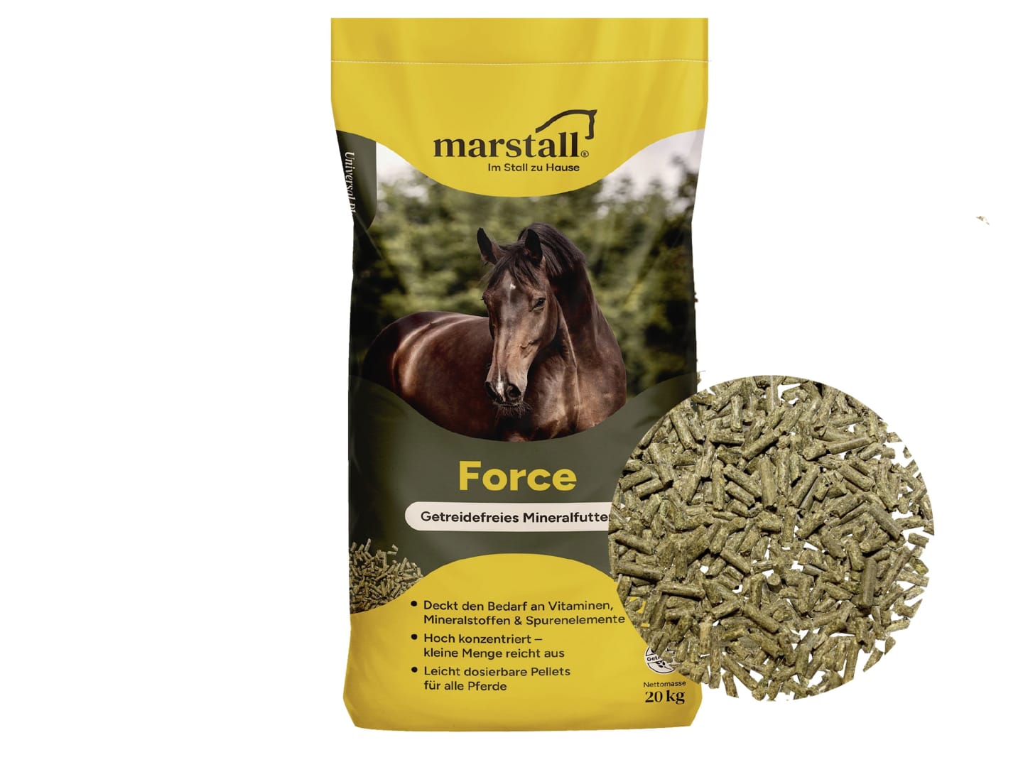 marstall® Force getreide- und melassefreies Mineralfutter für Pferde
