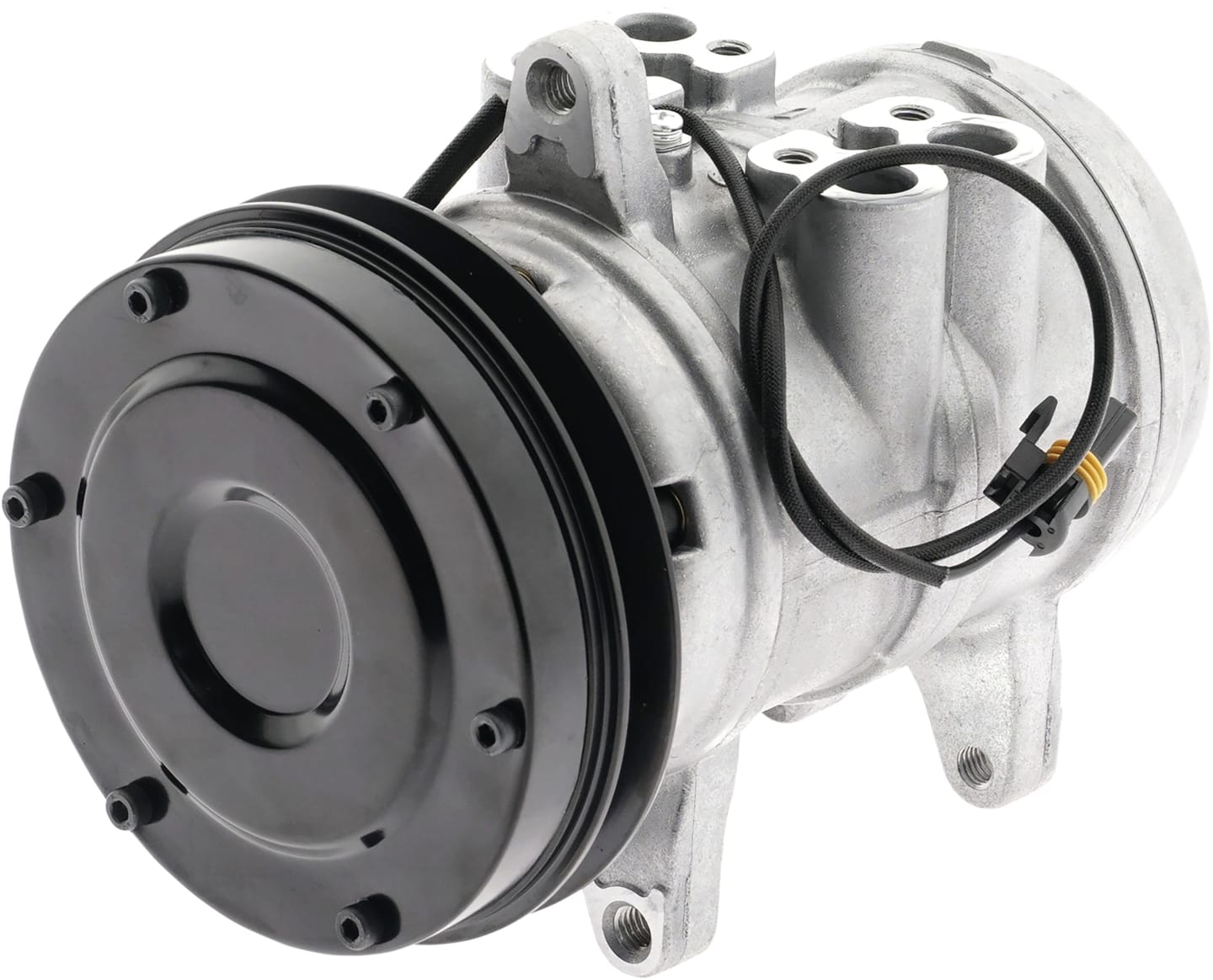 Klimakompressor 12 V mit Riemenscheibe Ø 146 mm, 1 Rippen, für John Deere, Denso: 6E171, 850516N