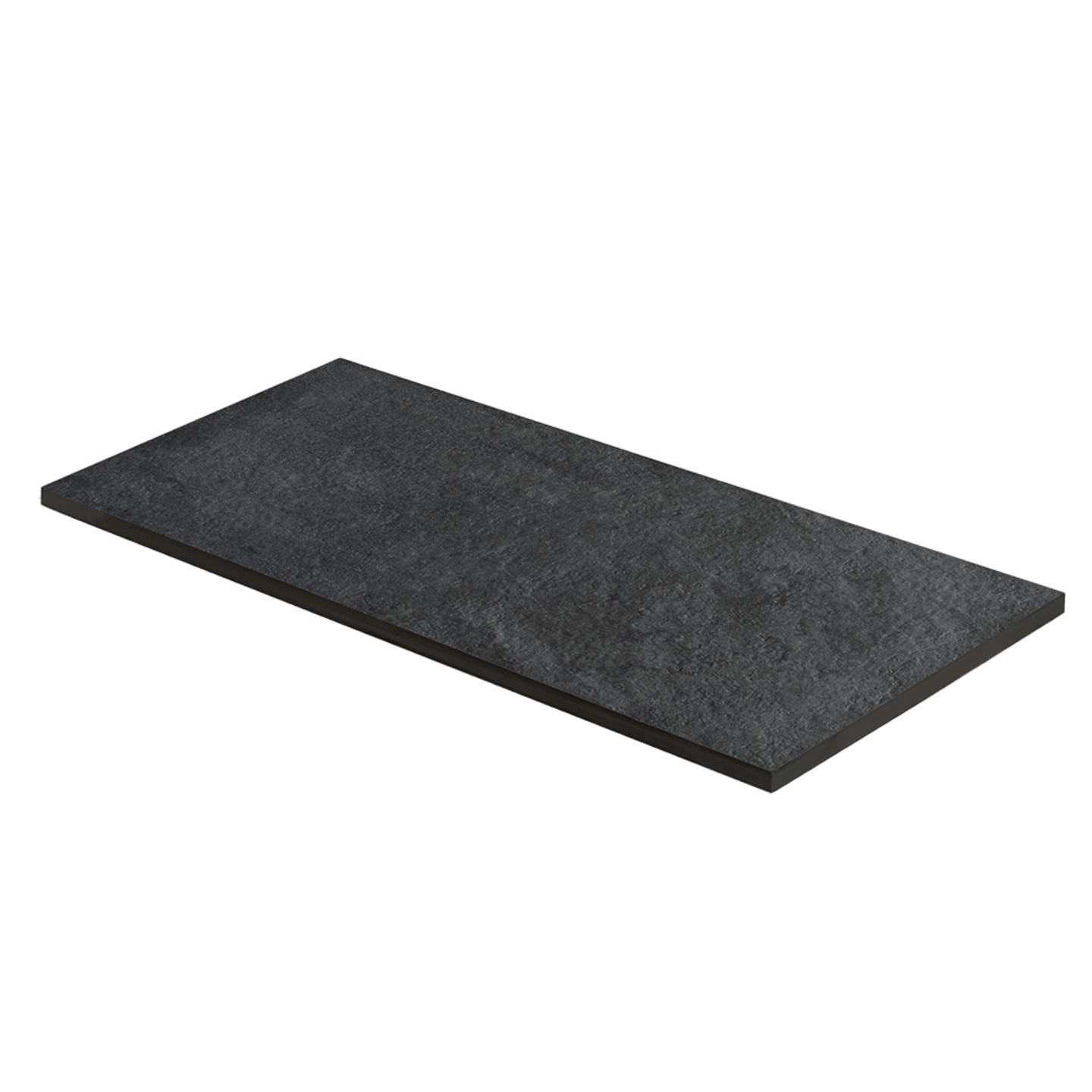 casafino Keramik Terrassenplatte Serie Stein, Anthrazitschwarz-nuanciert 80 x 40 x 2 cm