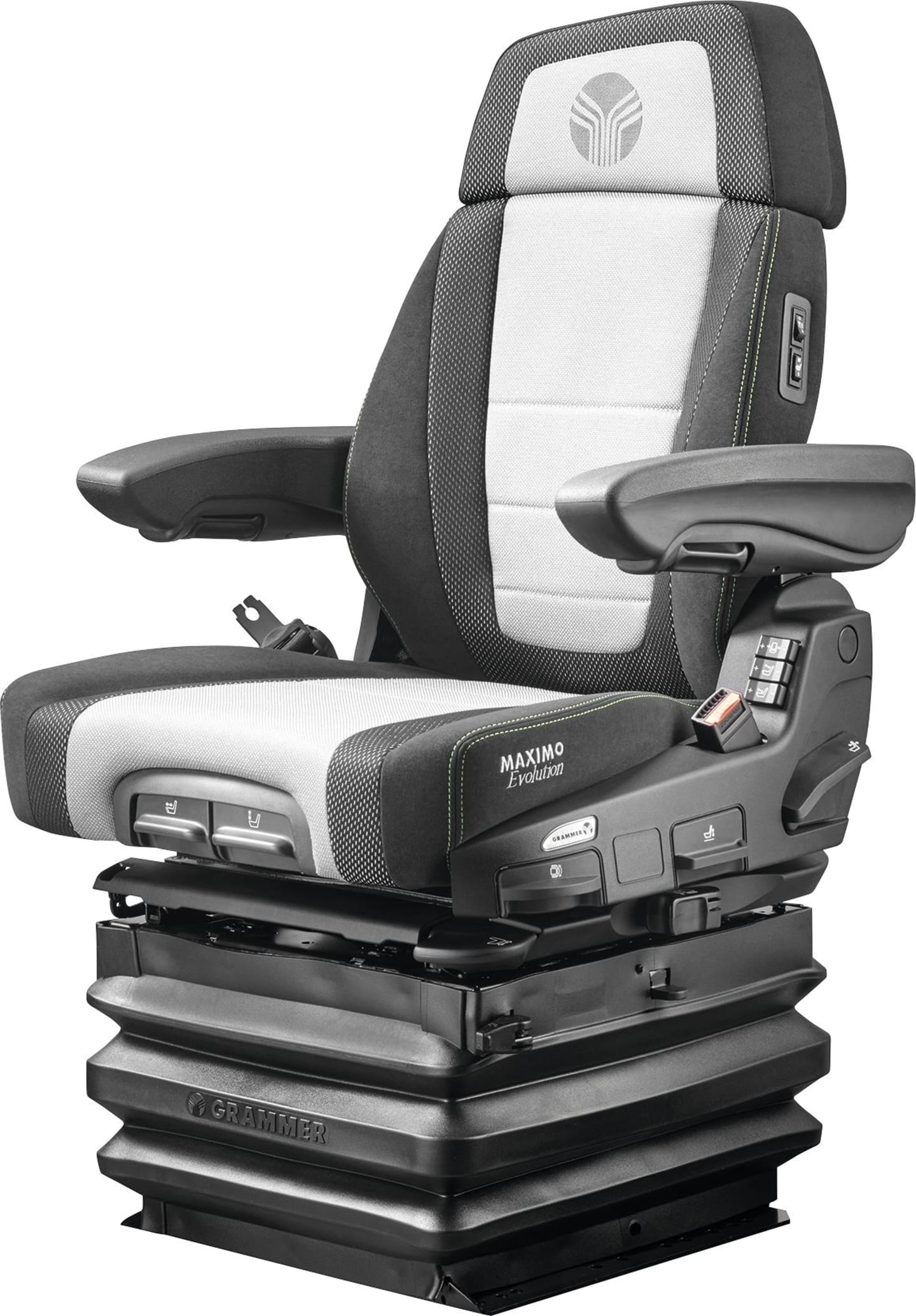 Grammer Traktorsitz "Maximo® XT Evolution Dynamic", Niederfrequenzfederung, Stoff, grau/schwarz