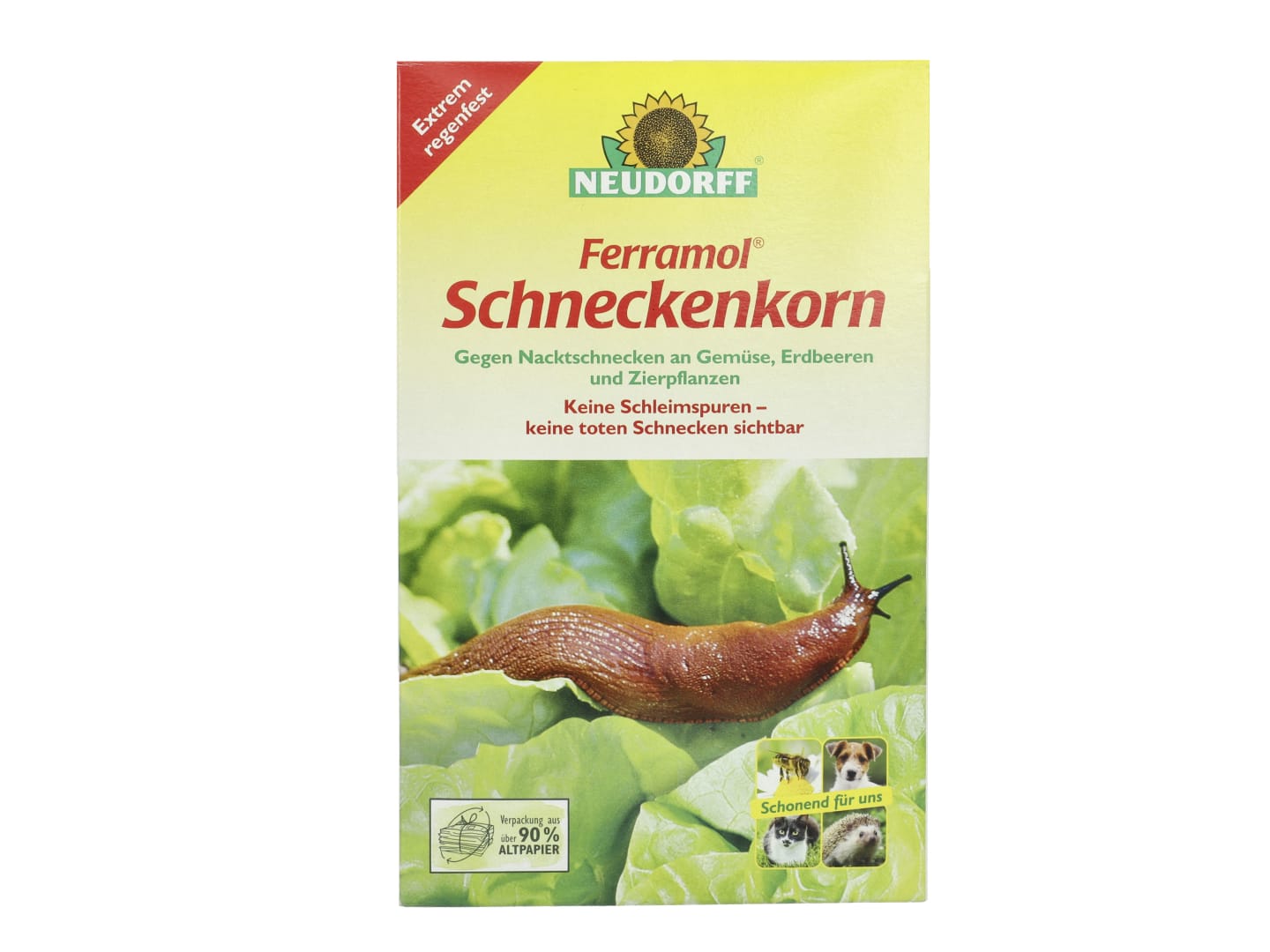 NEUDORFF Ferramol Schneckenkorn Bio 1 kg Schachtel Schnecken und Nacktschnecken natürlich bekämpfen, auch im ökologischen Landbau 200 m²