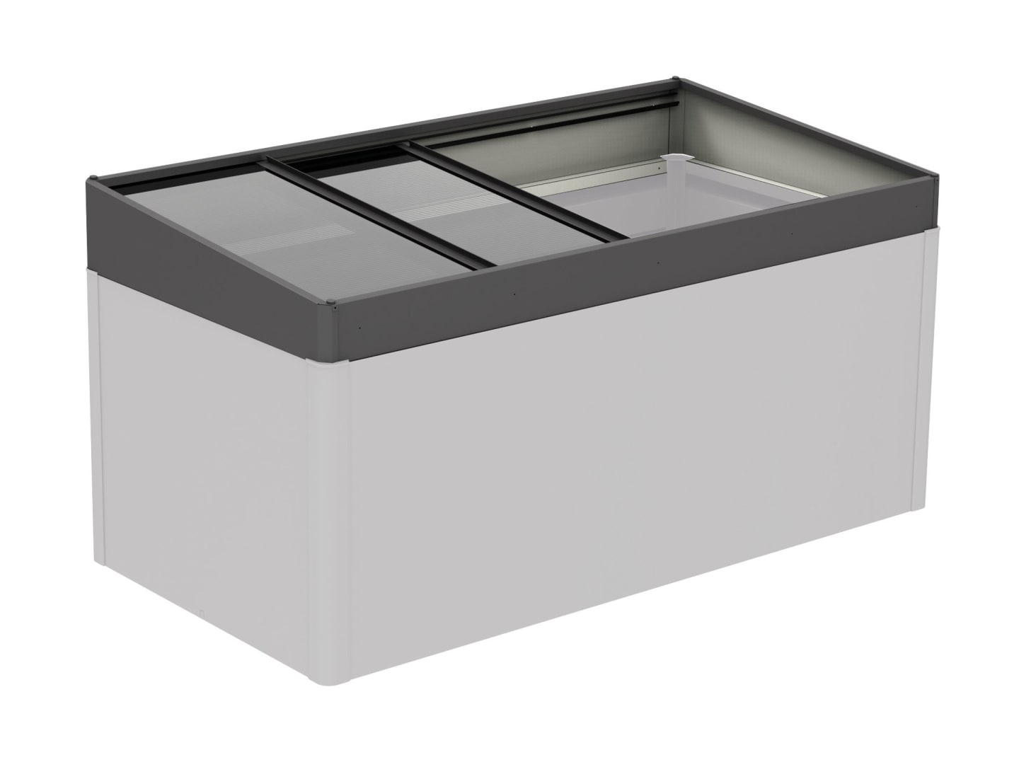 Biohort Frühbeetaufsatz für Hochbeet dunkelgrau; metallic