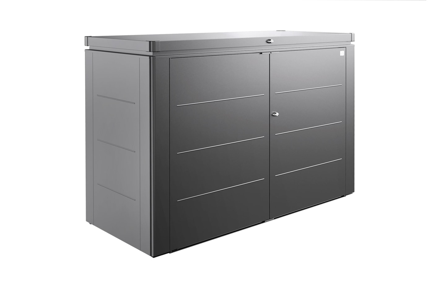 Biohort Gartenschrank "HighBoard" dunkelgrau; metallic