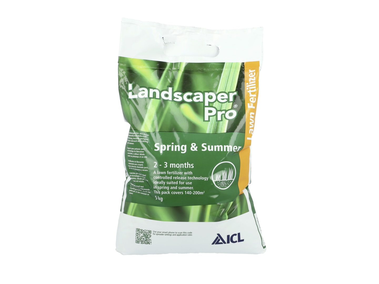 ICL Landscaper Pro® Spring & Summer Rasendünger NPK 20-0-7 +3MgO 5 kg Sack Granulat