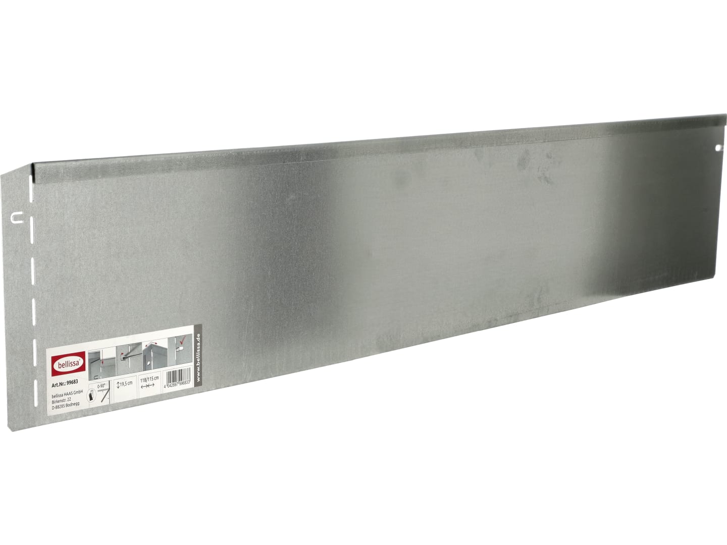 bellissa Rasenkante Metall silber 118 x 19,5 cm