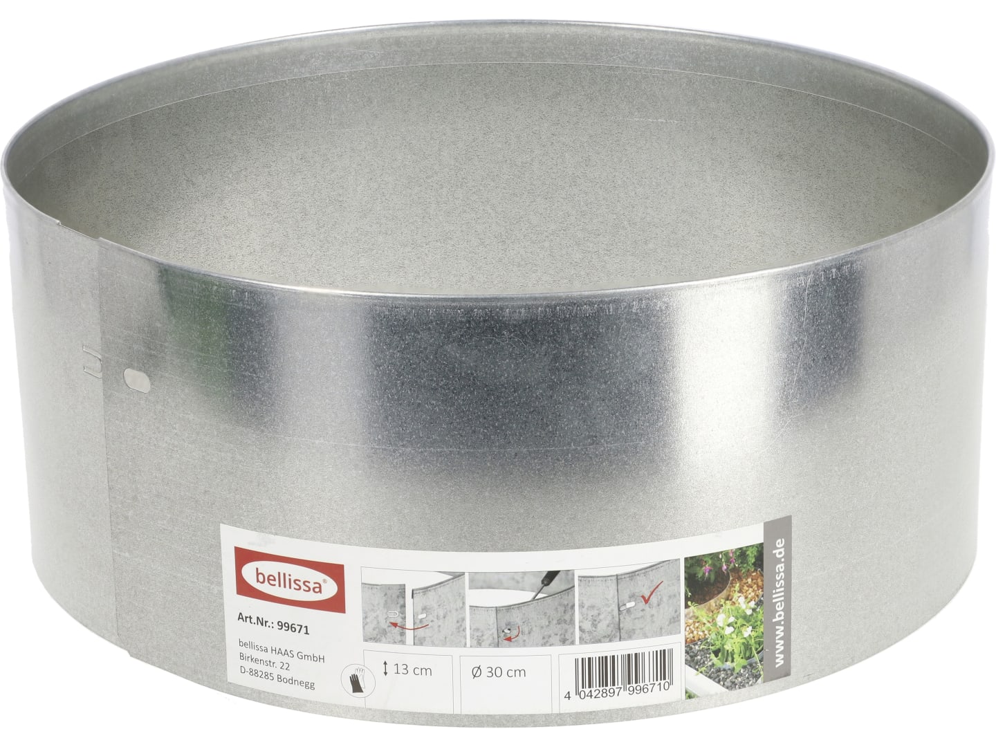 bellissa Rasenkante Kreis Stahlblech silber Durchmesser:30 cm