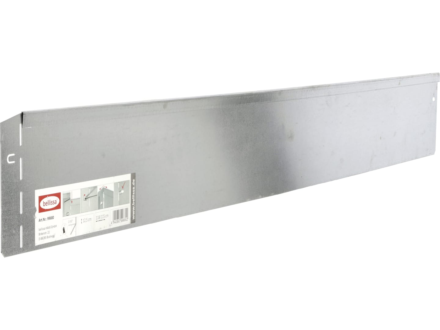 bellissa Rasenkante Metall silber 118 x 12,5 cm