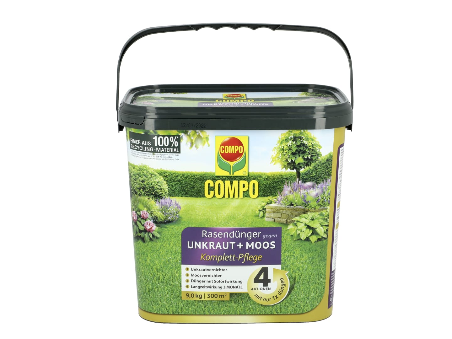 COMPO FLORANID® Rasendünger UV/MV 4in1 9 kg Schachtel 300 m² Granulat