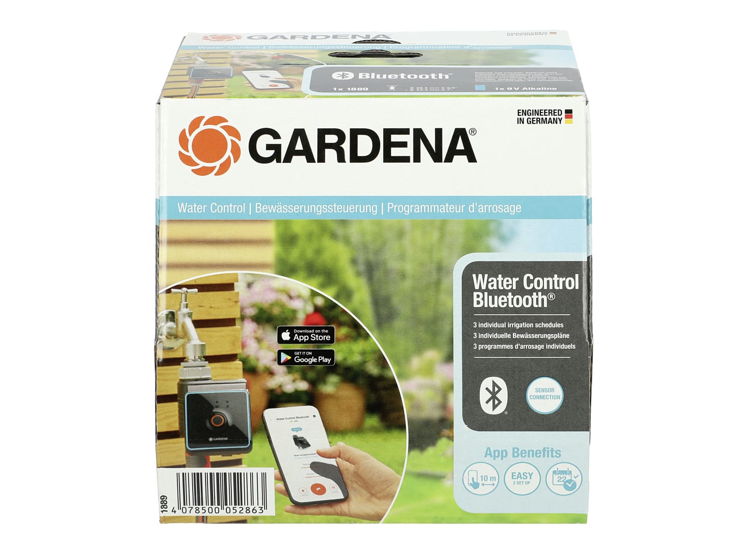 GARDENA Bewässerungscomputer Bewässerungssteuerung Bluetooth türkis; anthrazit 0,5 bis 12 bar , 01889-20