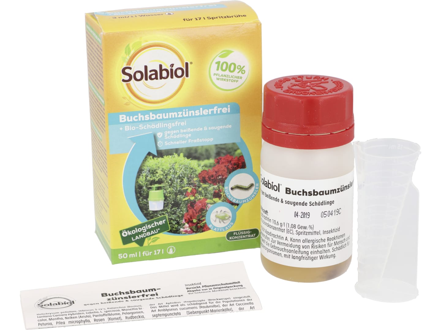Solabiol Buchsbaumzünslerfrei 50 ml gegen Buchsbaumzünsler, Blattläuse & Co.