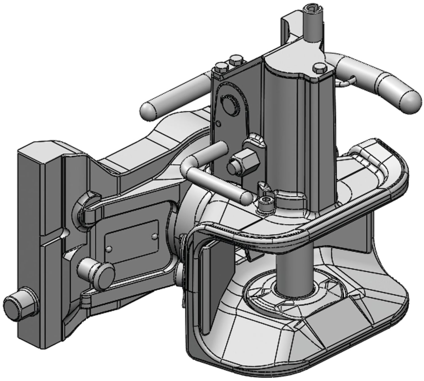 scharmüller Zugmaul automatisch, 311/22/30 mm, Ø Bolzen 31 mm, Fendt grau, 05.3111.221-A11