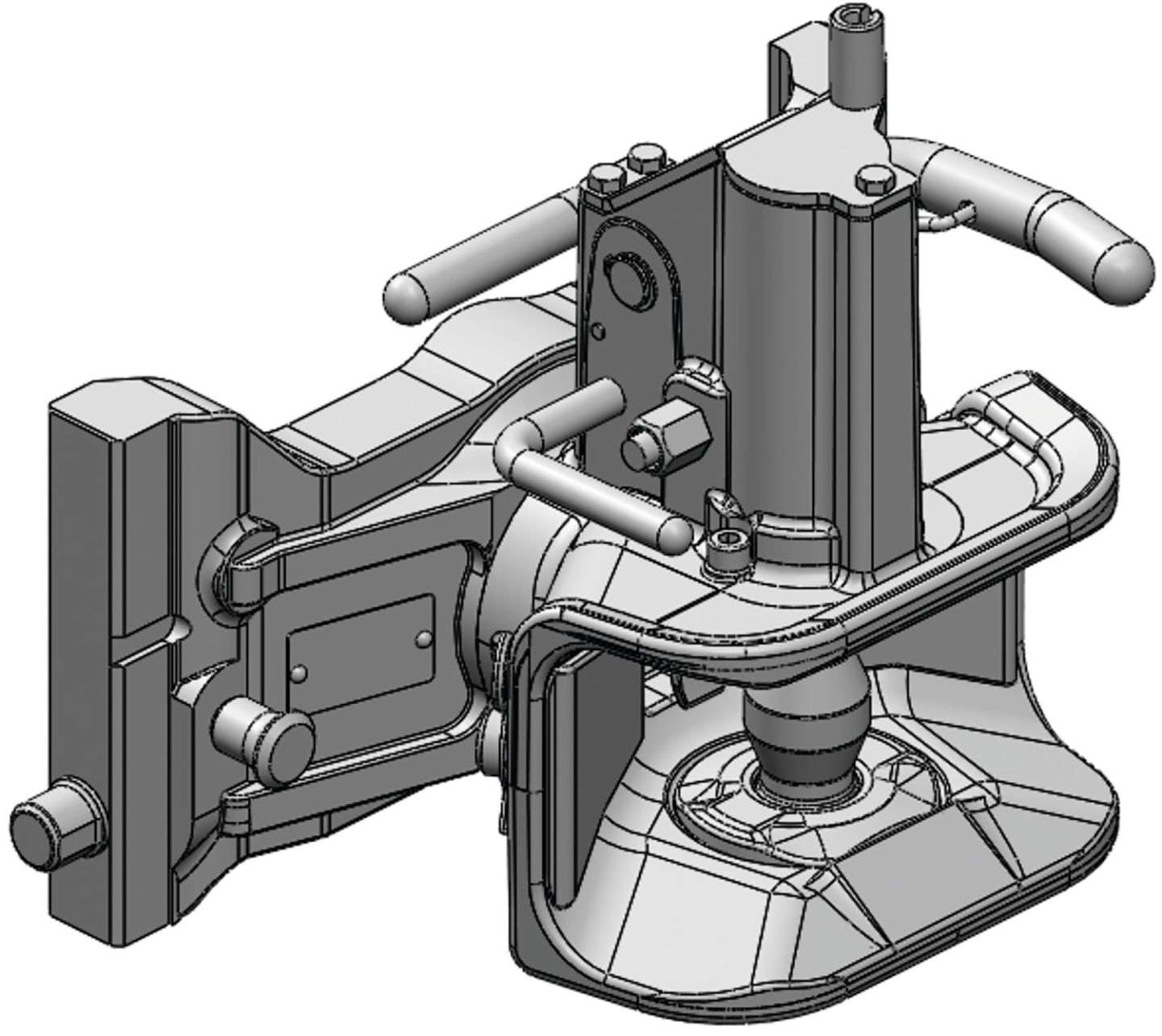 scharmüller Zugmaul automatisch, 311/22/30 mm, Ø Bolzen 38 mm, Fendt grau, 05.3113.221-A11