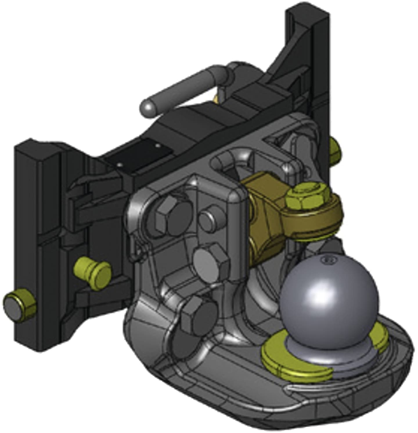 scharmüller Kugeleinsatz "K80®" 330/25/32 mm, Obenanhängung, Fendt grau, für Traktor, 05.6330.42-A11