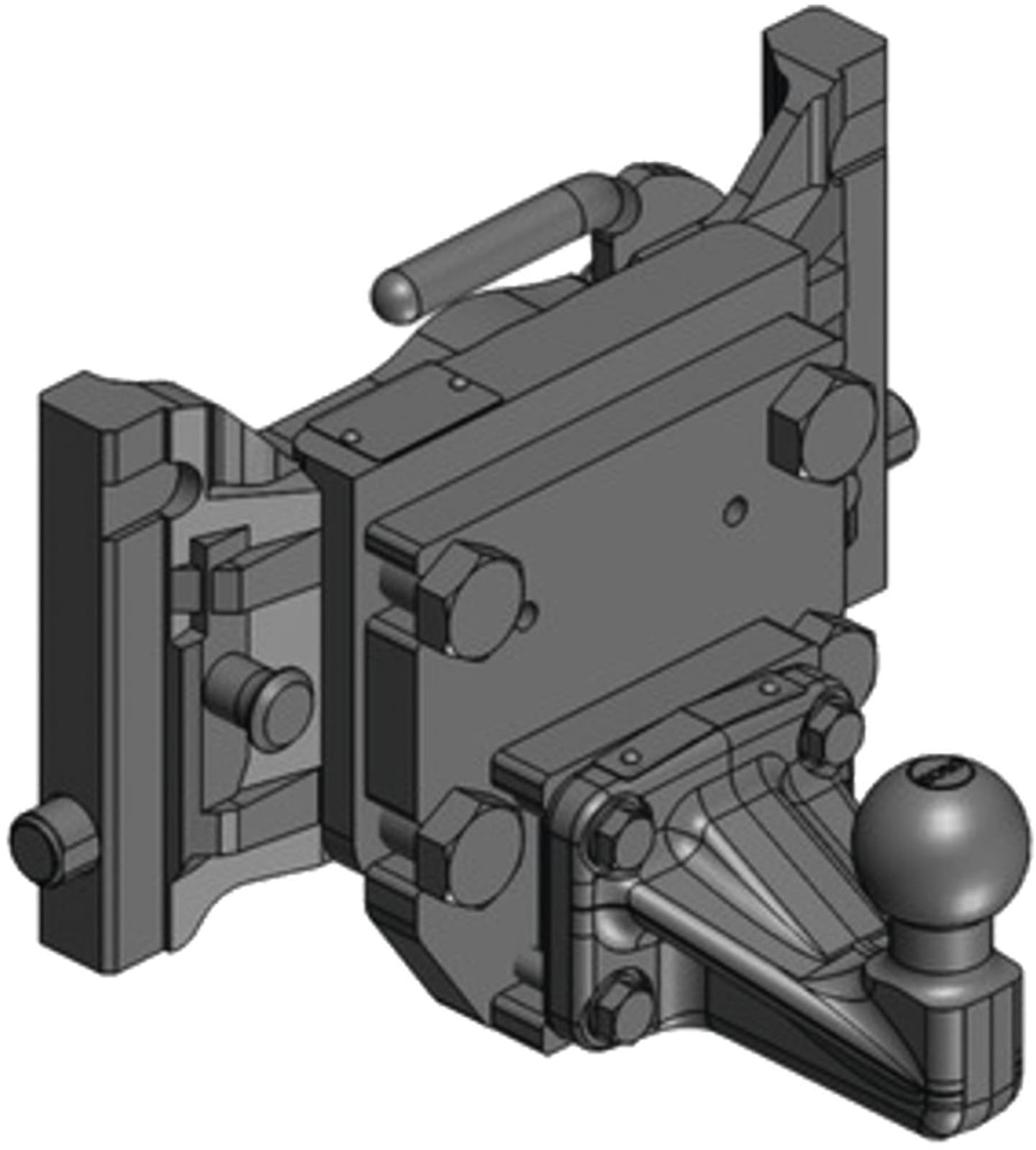 scharmüller Kugeleinsatz "ISO 50" 311/22/30 mm, Kugel 50 mm, Fendt grau, für Traktor/PKW-Anhängekupplung, 05.7311.03-A11
