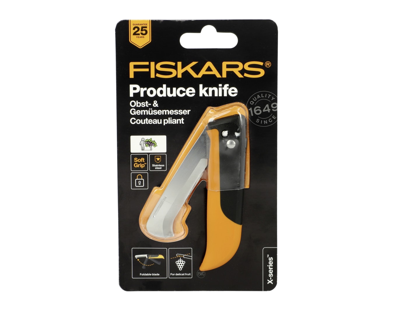 Fiskars X-series Klappbares Obst- und Gemüsemesser K80