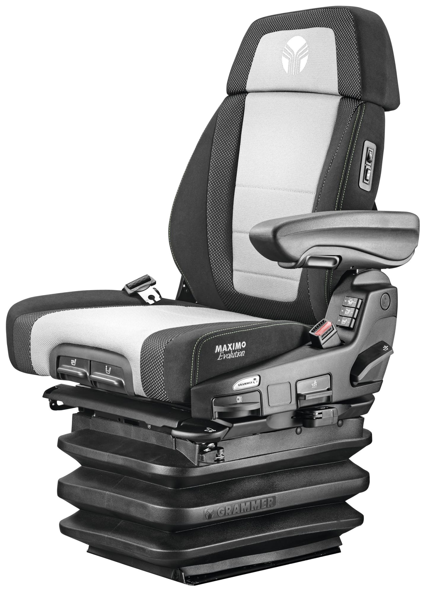 Grammer Traktorsitz "Maximo® Evolution Dynamic", Niederfrequenzfederung, Stoff, anthrazit/silber