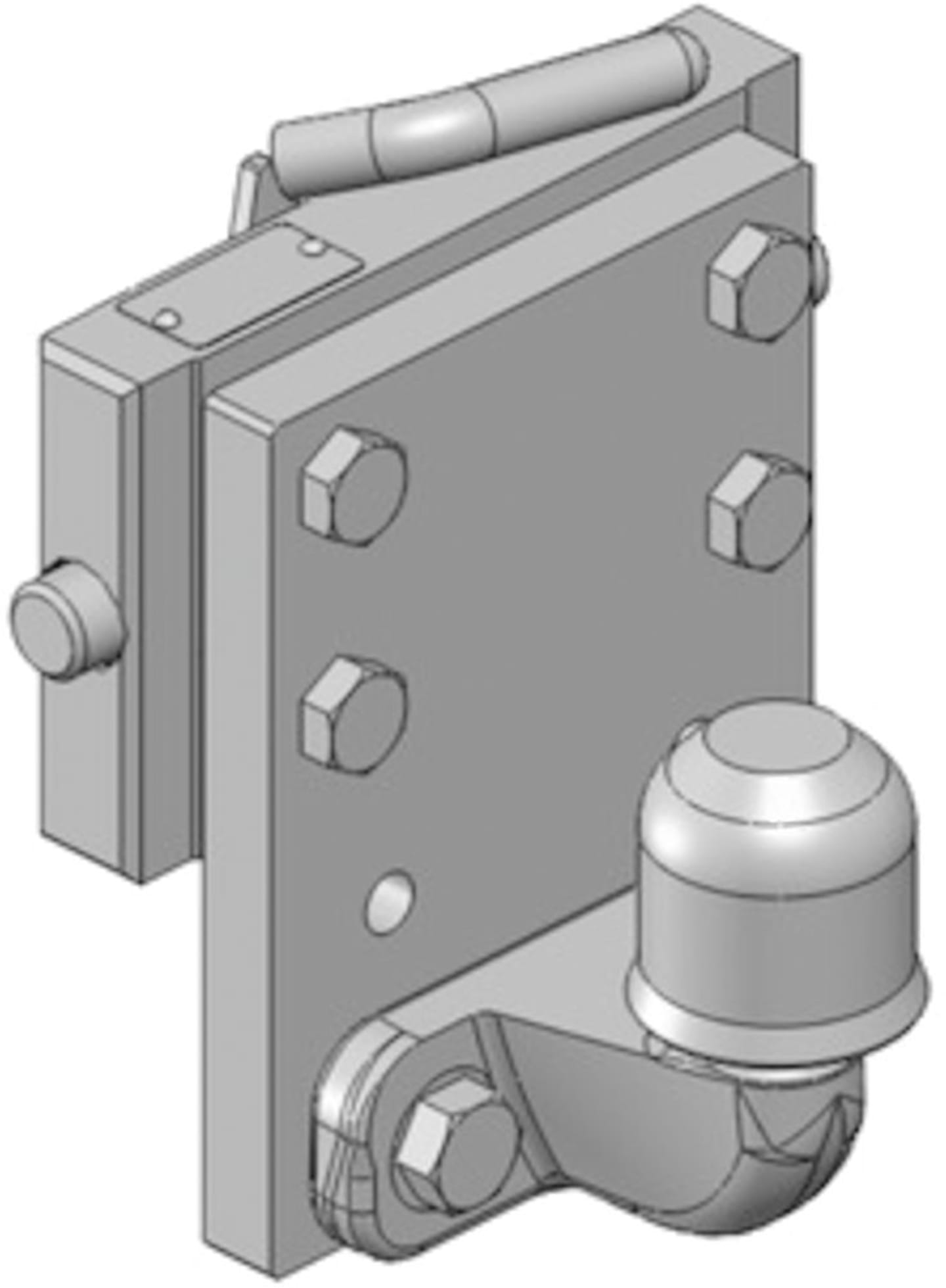 scharmüller Kugeleinsatz "ISO 50" 200/22/30 mm, Kugel 50 mm, Holder grau, für Traktor/PKW-Anhängekupplung, 03.7200.04-A19