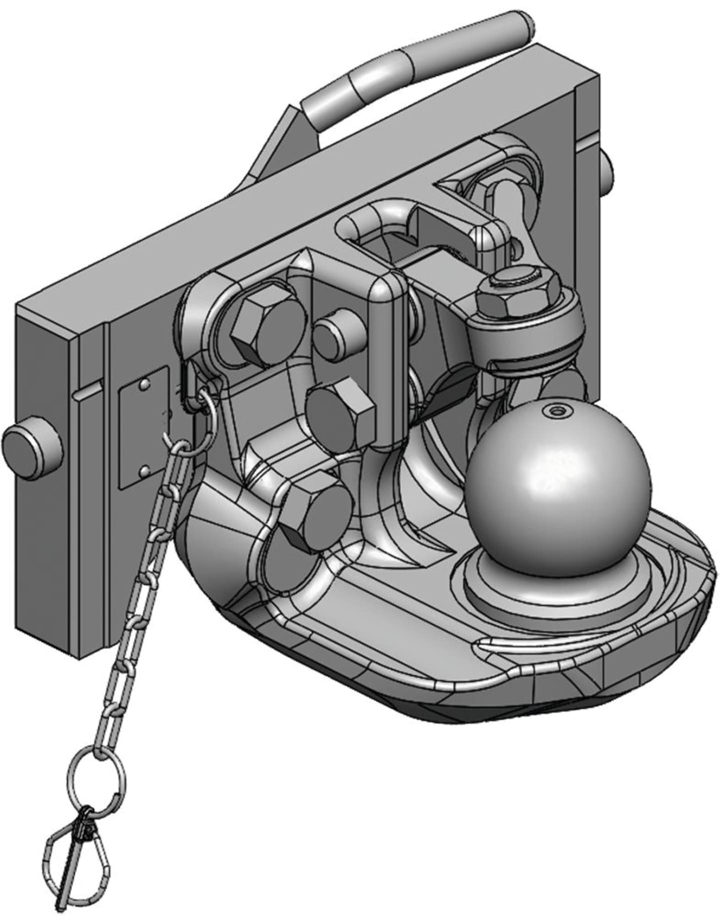 scharmüller Kugeleinsatz "K80®" 320/25/38 mm, für Traktor Anhängebock Orlandi/Grassi, 03.6320.41-A02
