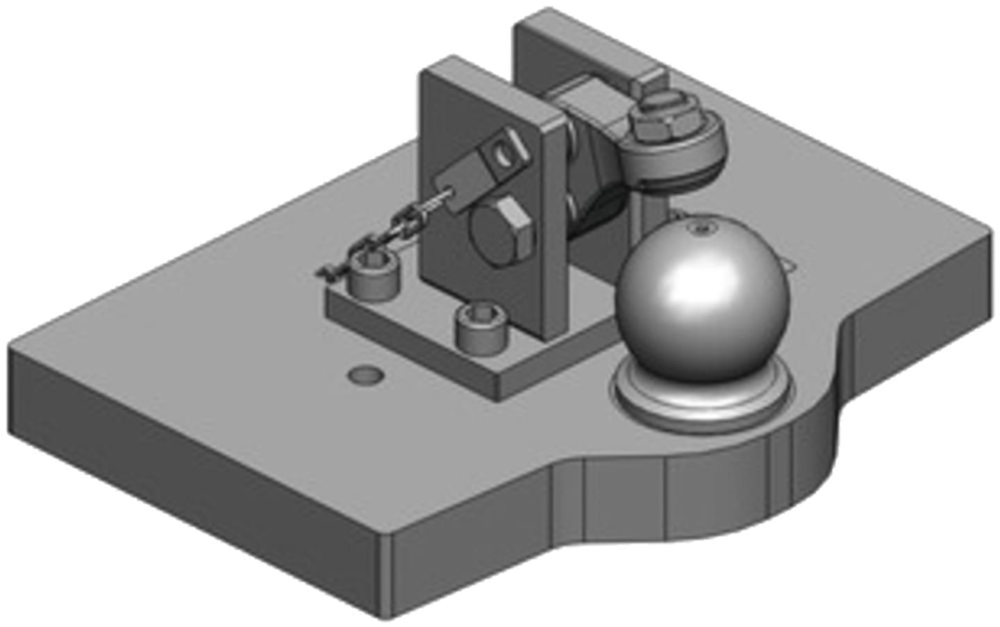 scharmüller Kugelbalken "K80®" 305 x 396 x 45 mm, zum Konfektionieren, Anpassen und Anschweissen, 00.960.907.0-A01