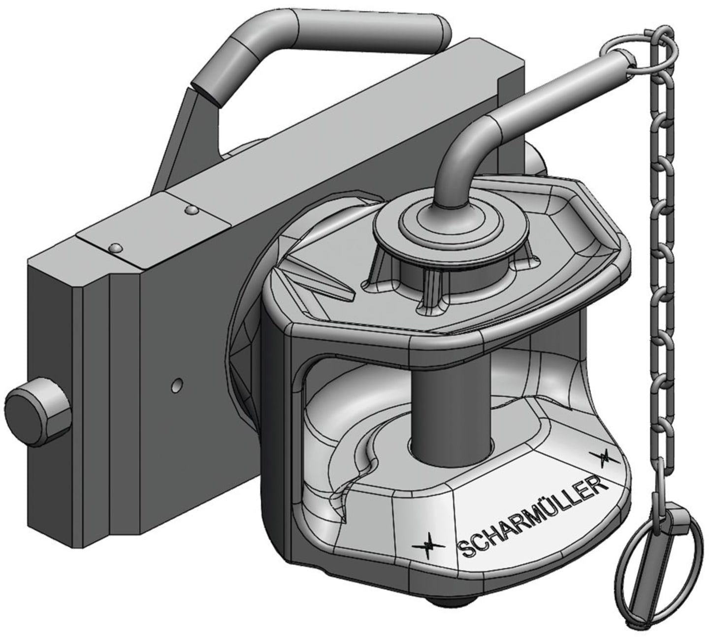scharmüller Zugmaul manuell, 255/25/32 mm, Ø Bolzen 31 mm, schwarz, 03.2555.01-A02