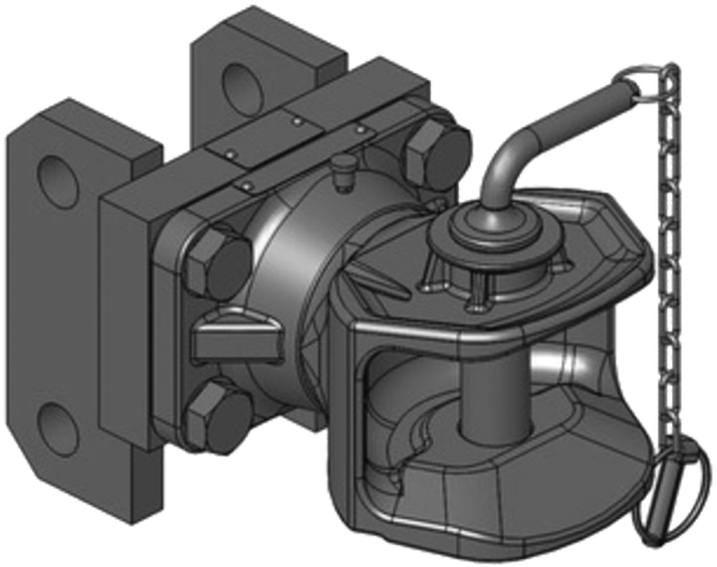 scharmüller Zugmaul "K1" mechanisch, absteckbar mit Konsole, Ø Bolzen 31 mm, für Traktor Deutz-Fahr Agroprima, Agrostar, Agroxtra, DX, 05.5145.011-A02